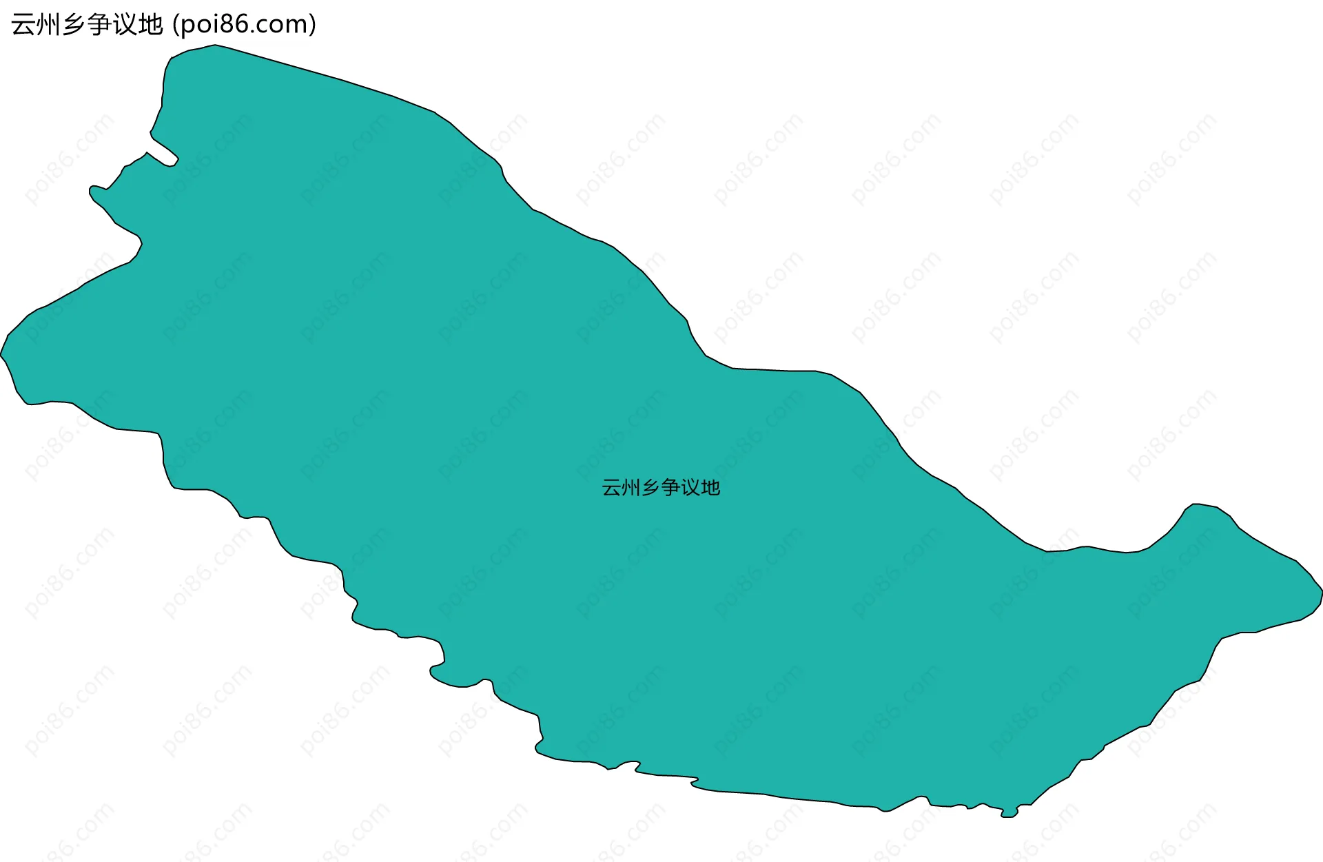 云州乡争议地边界地图