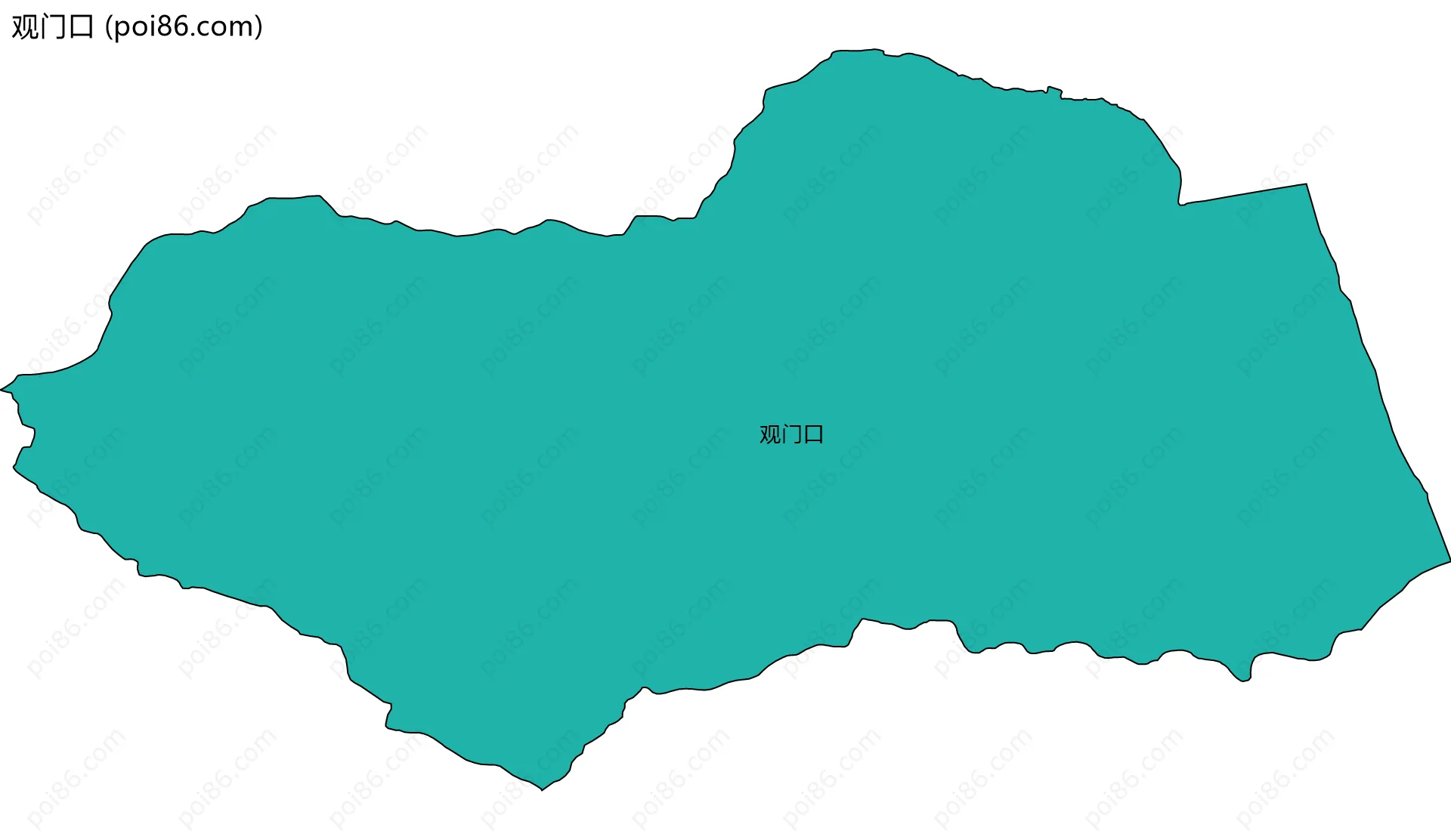 观门口边界地图