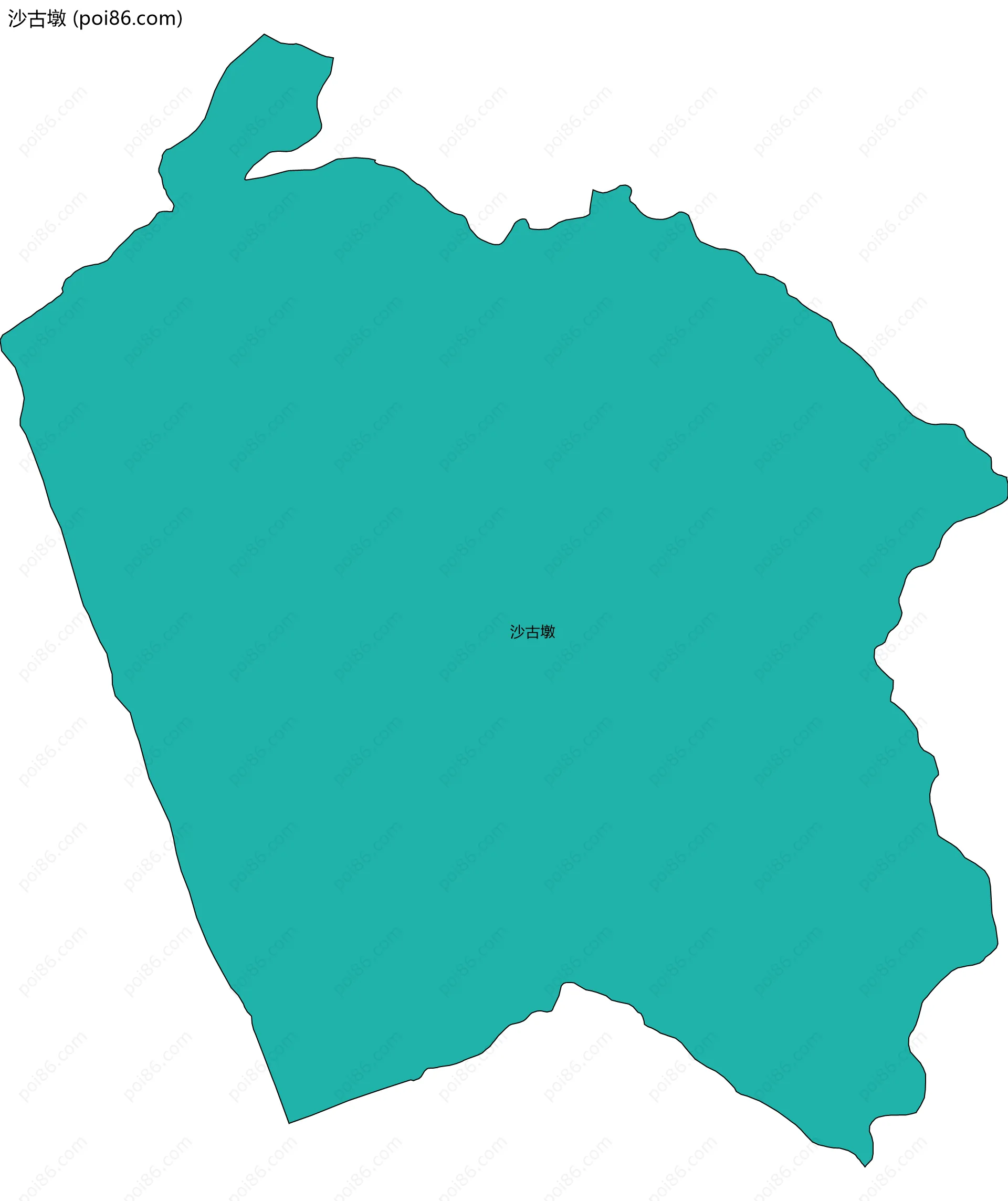 沙古墩边界地图