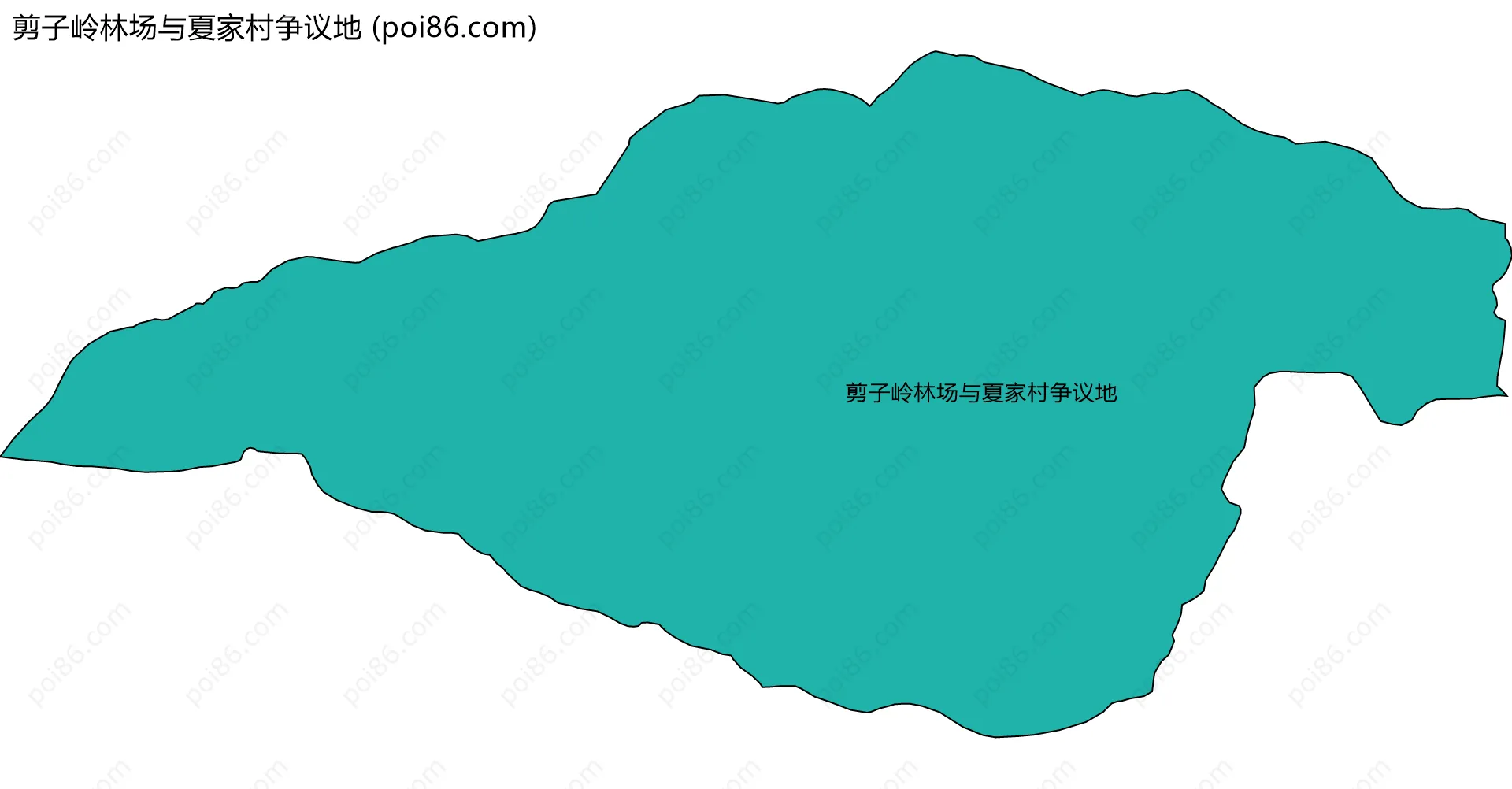 剪子岭林场与夏家村争议地边界地图