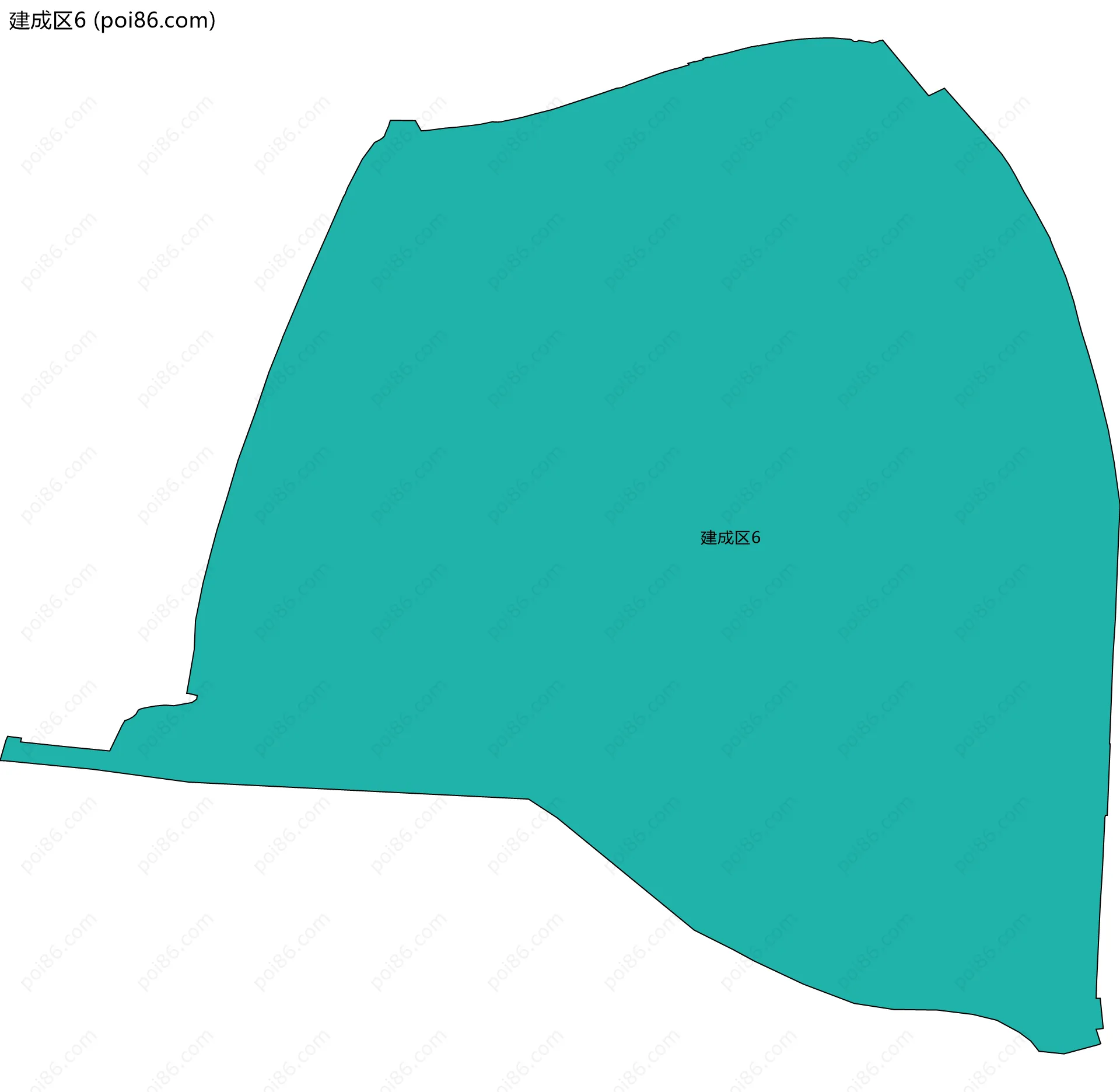 建成区6边界地图