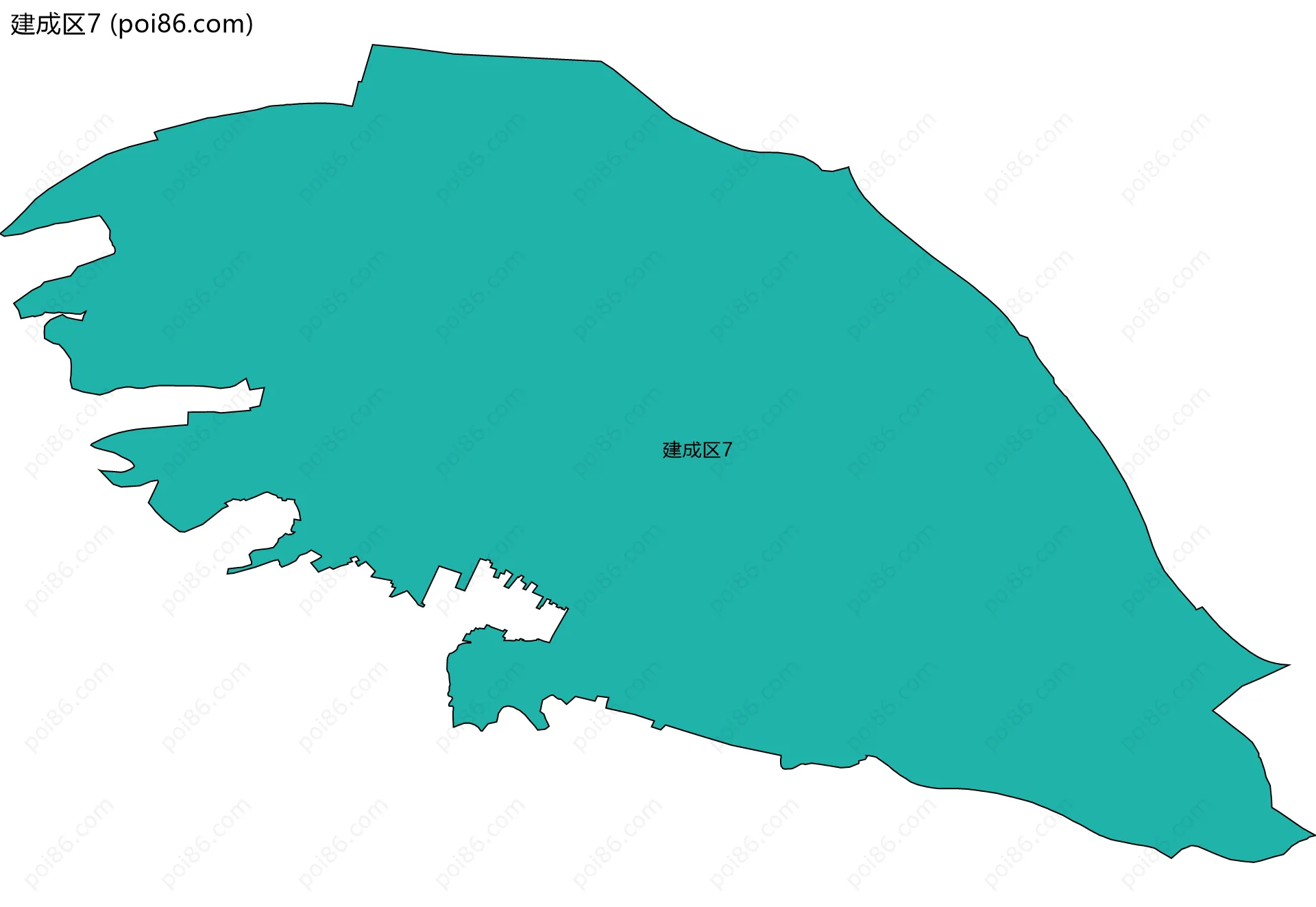 建成区7边界地图