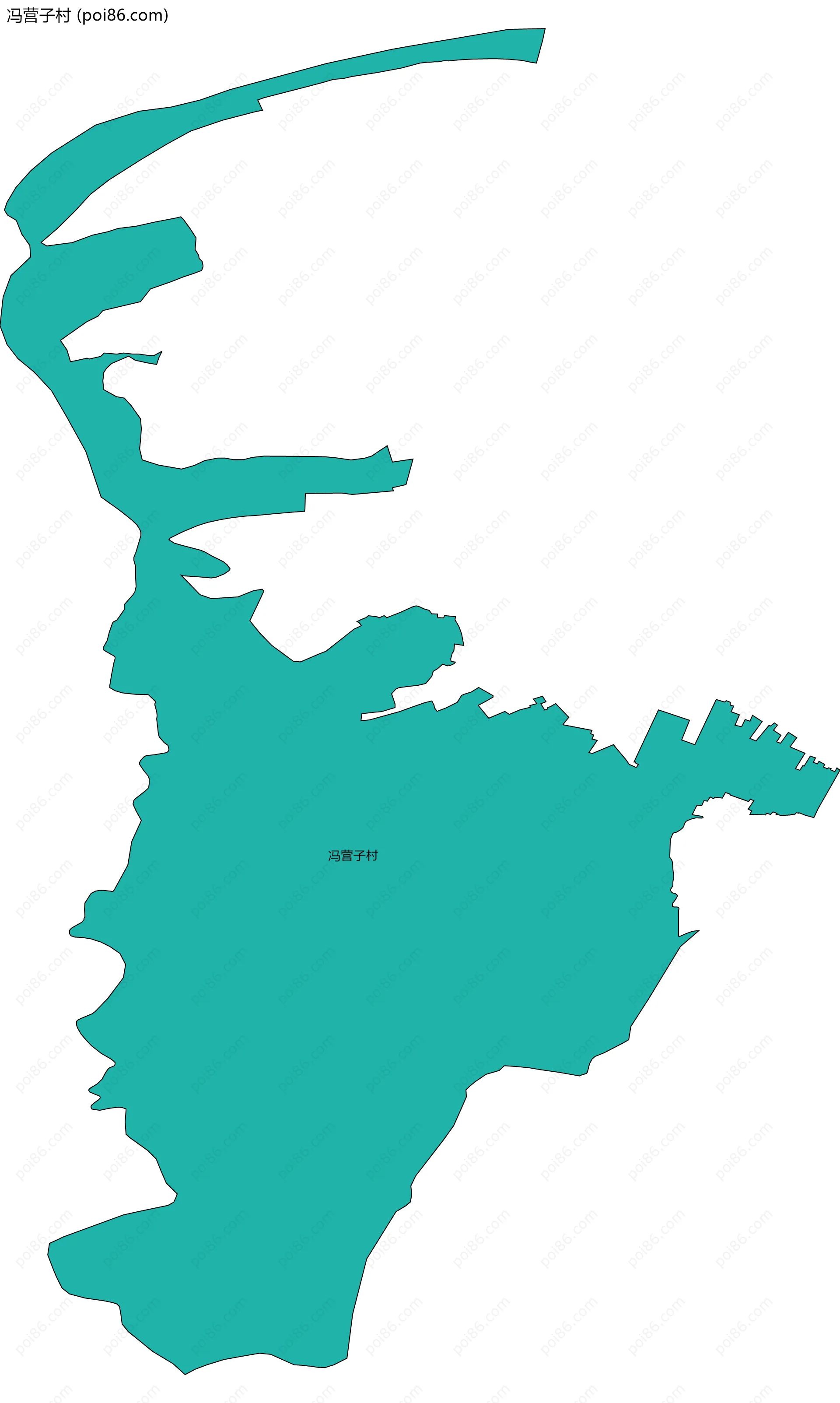 冯营子村边界地图