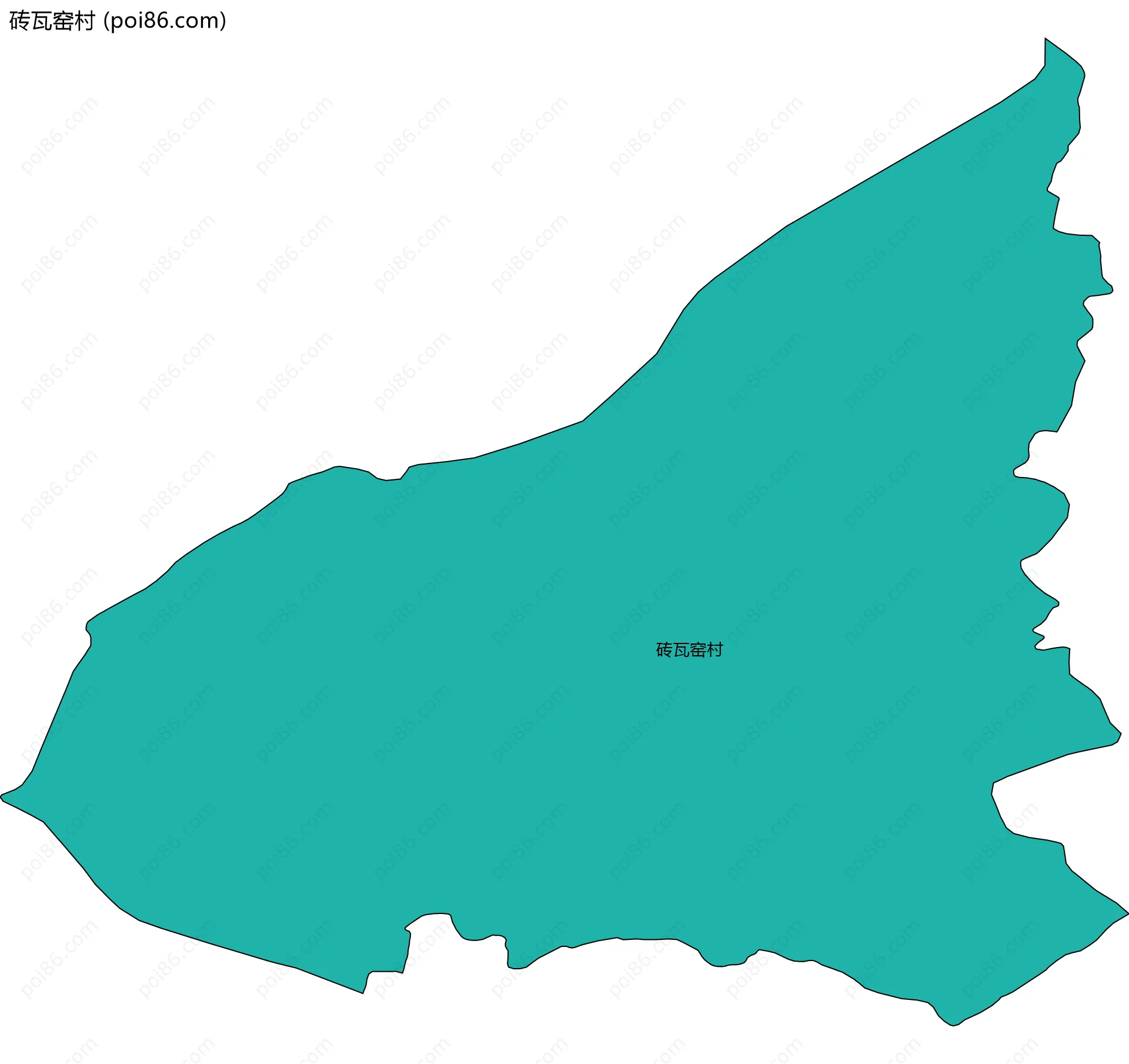 砖瓦窑村边界地图