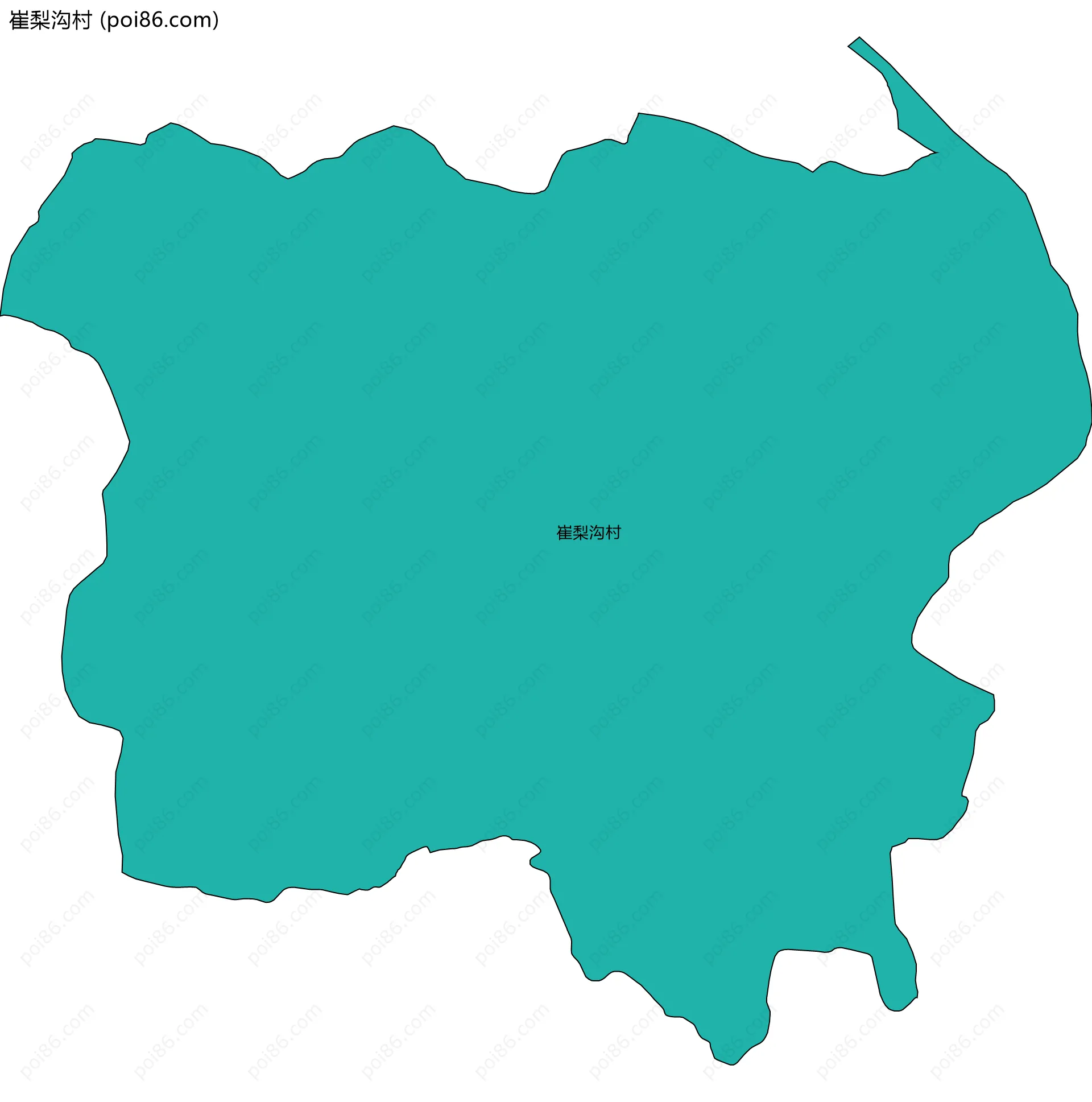 崔梨沟村边界地图