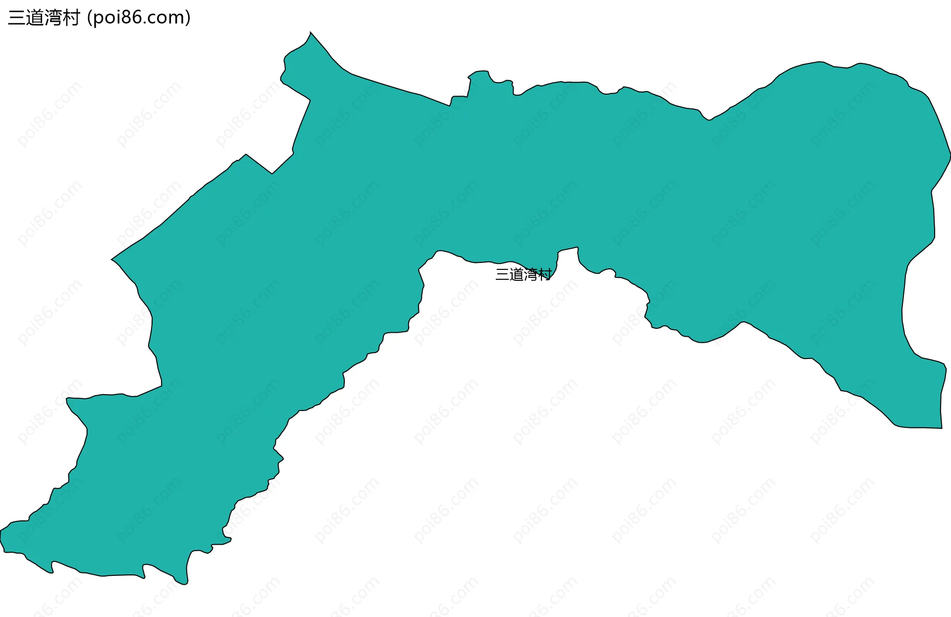 三道湾村边界地图