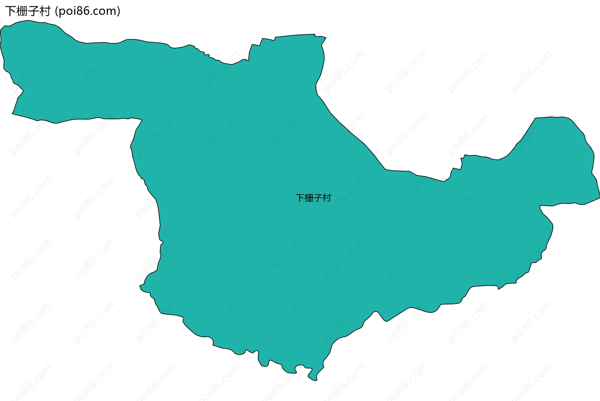 下栅子村边界地图