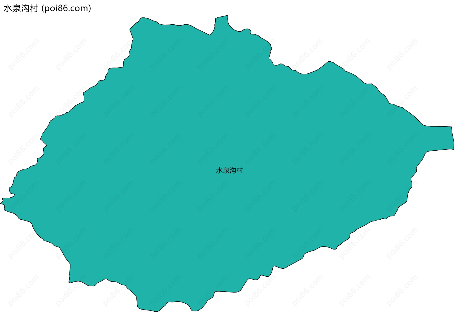 水泉沟村边界地图