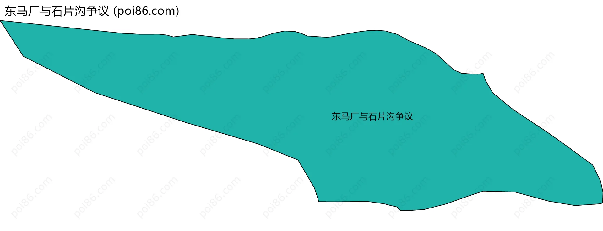 东马厂与石片沟争议边界地图