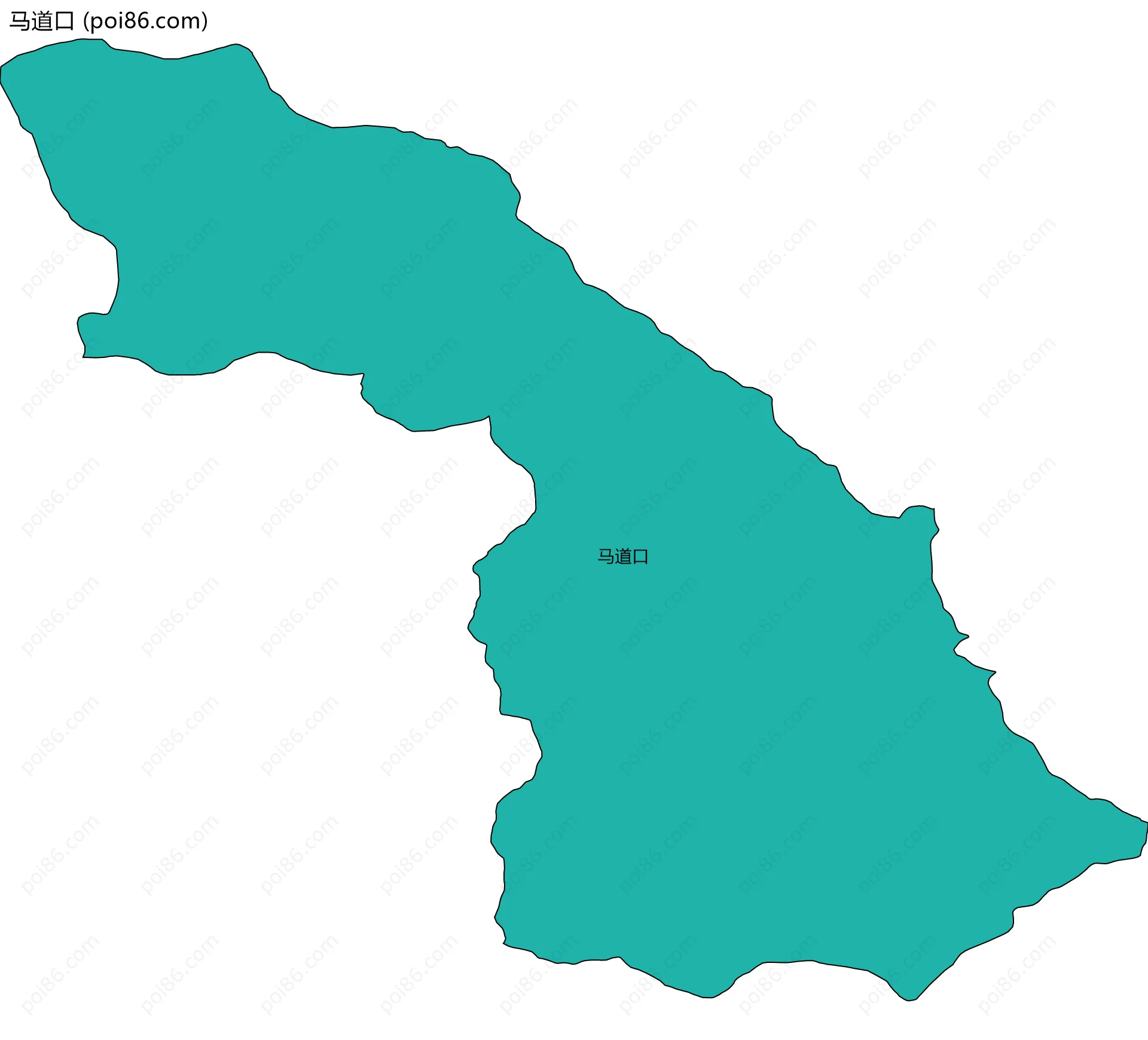 马道口边界地图