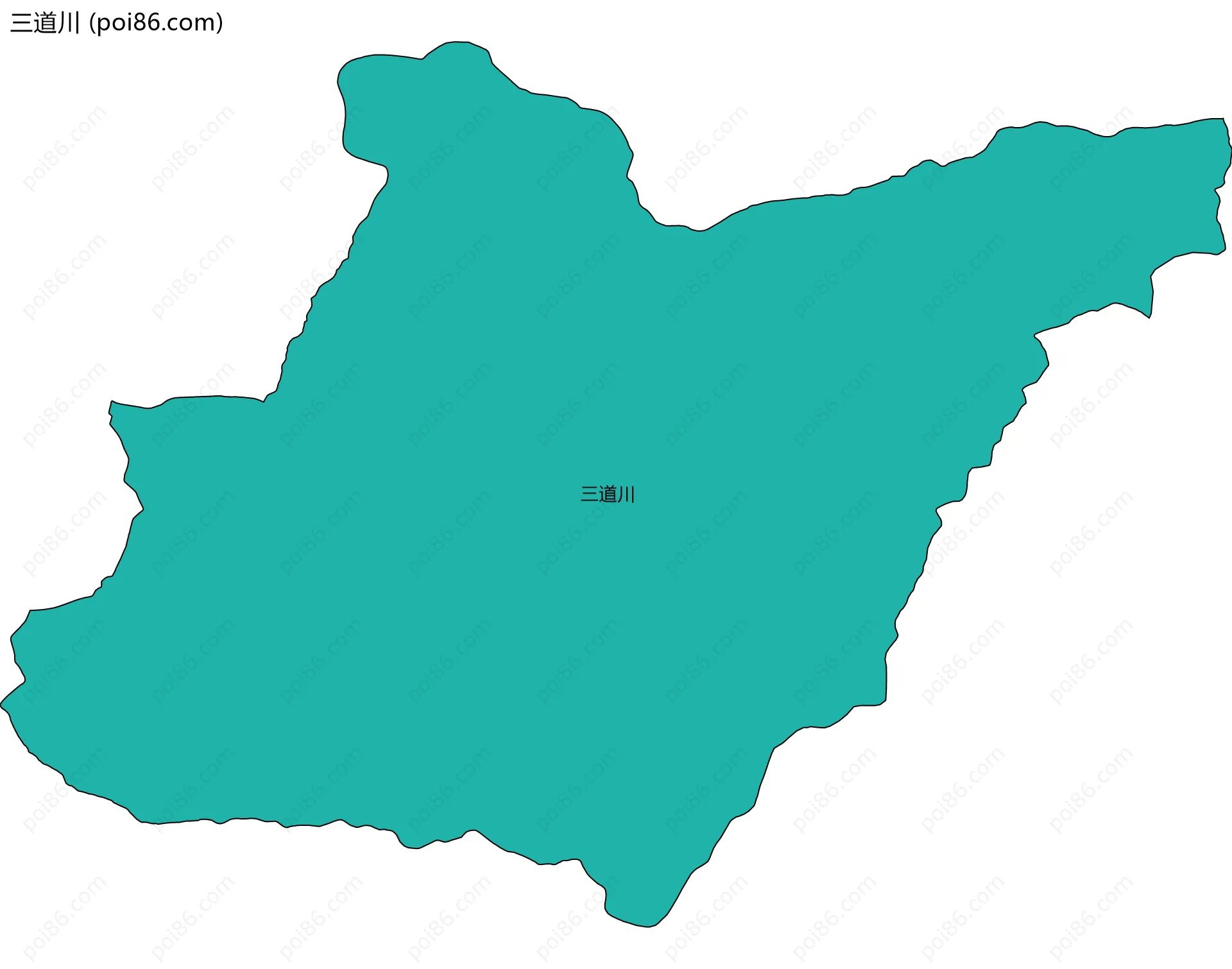 三道川边界地图