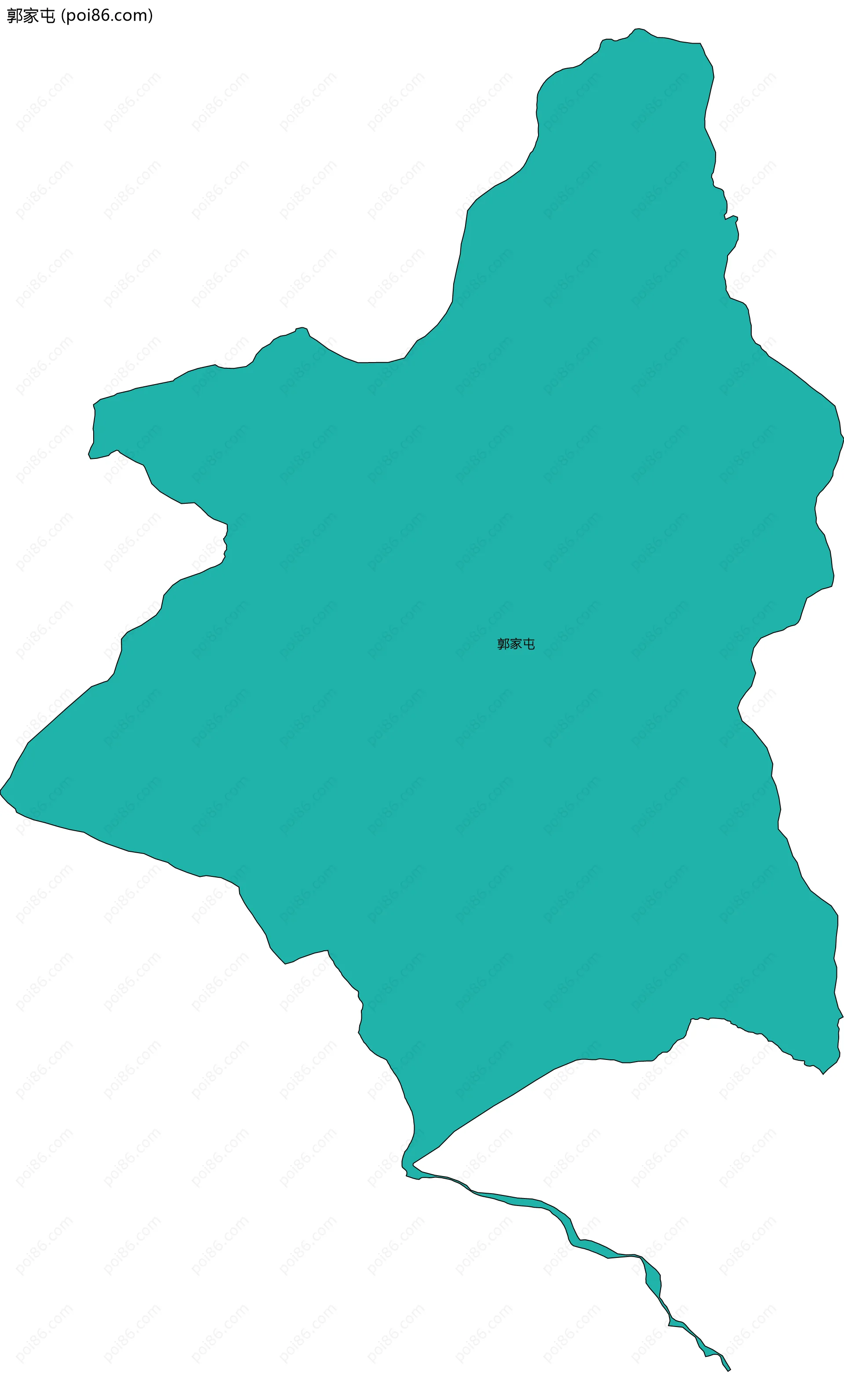 郭家屯边界地图