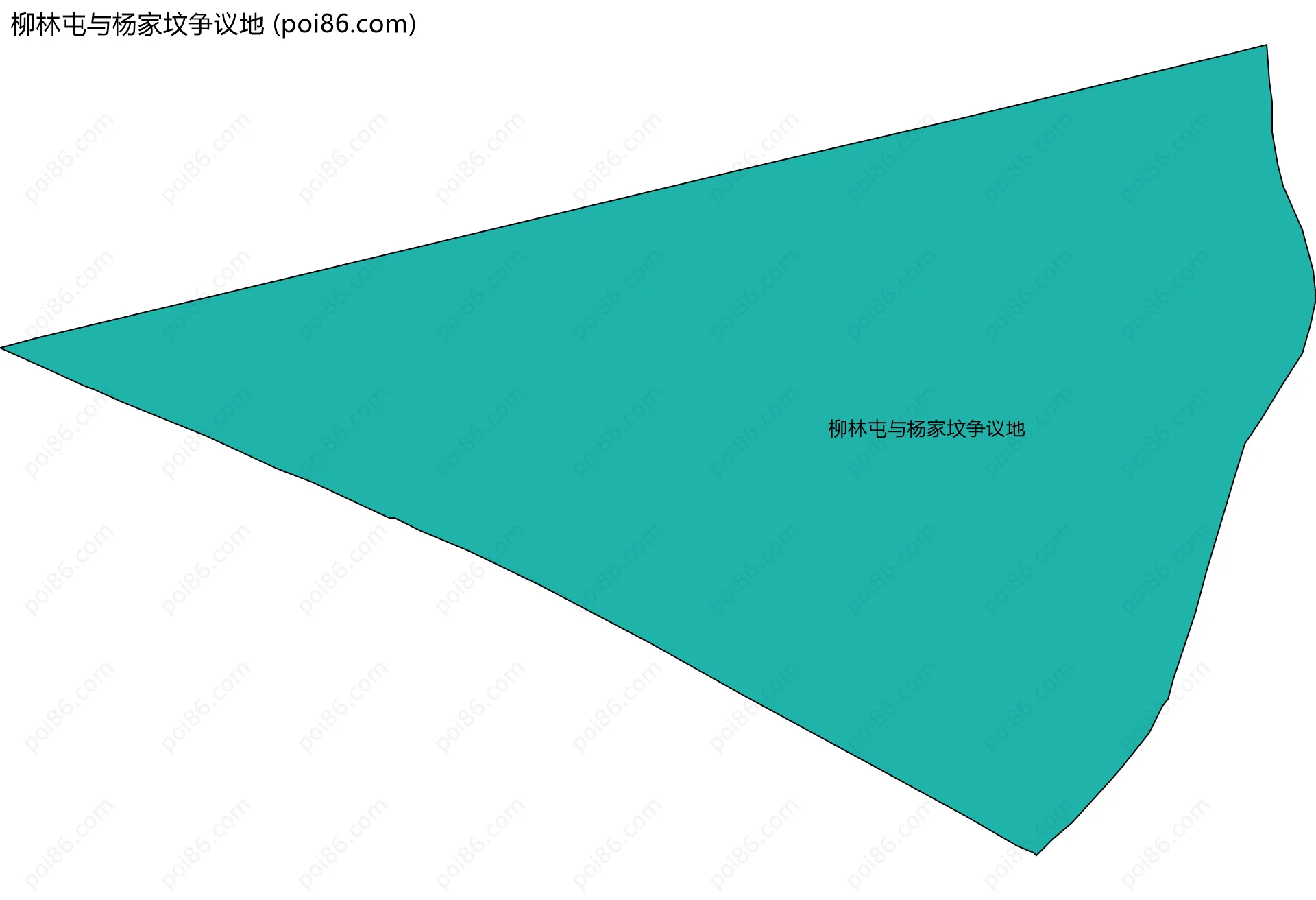 柳林屯与杨家坟争议地边界地图