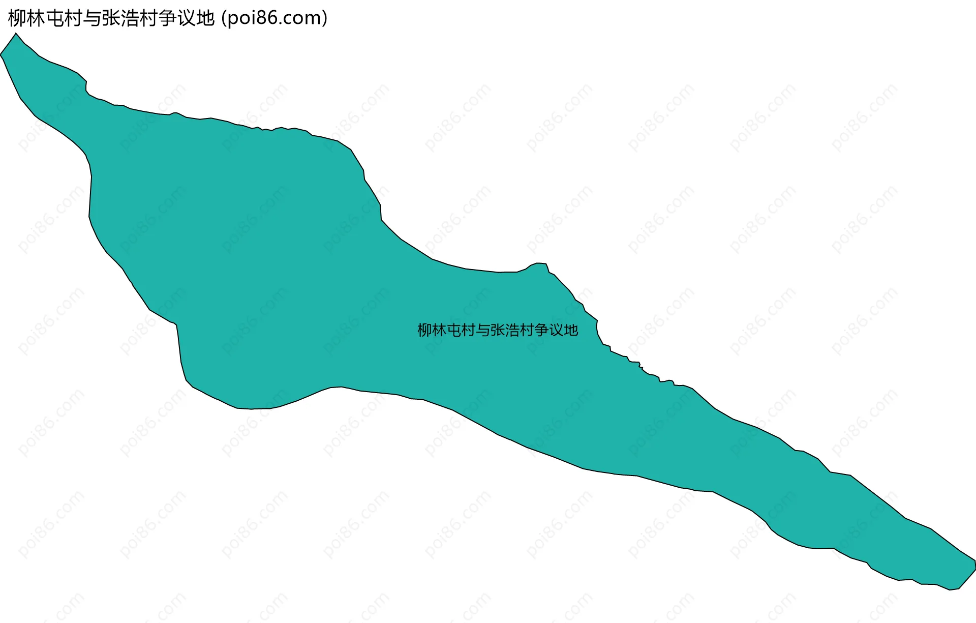 柳林屯村与张浩村争议地边界地图