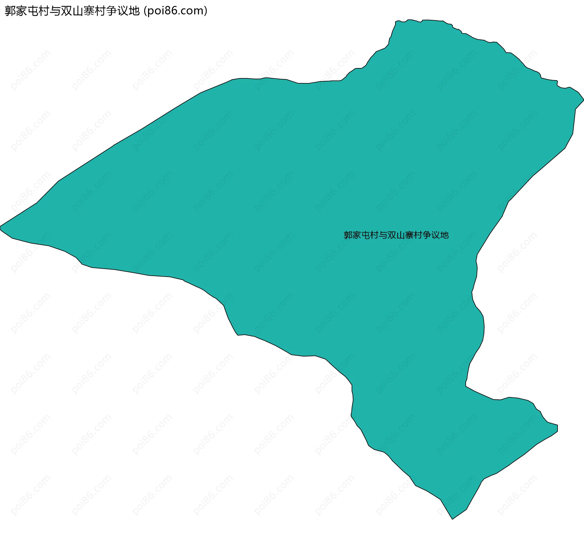 郭家屯村与双山寨村争议地边界地图