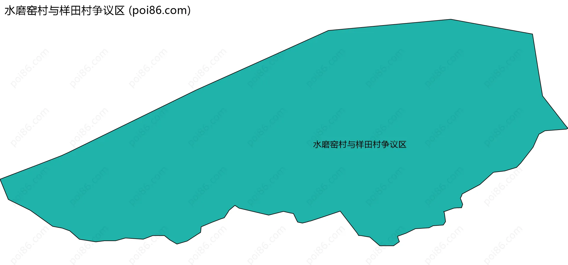 水磨窑村与样田村争议区边界地图