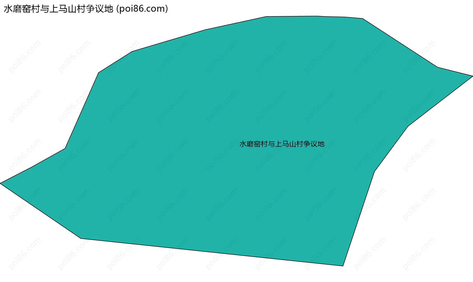 水磨窑村与上马山村争议地边界地图