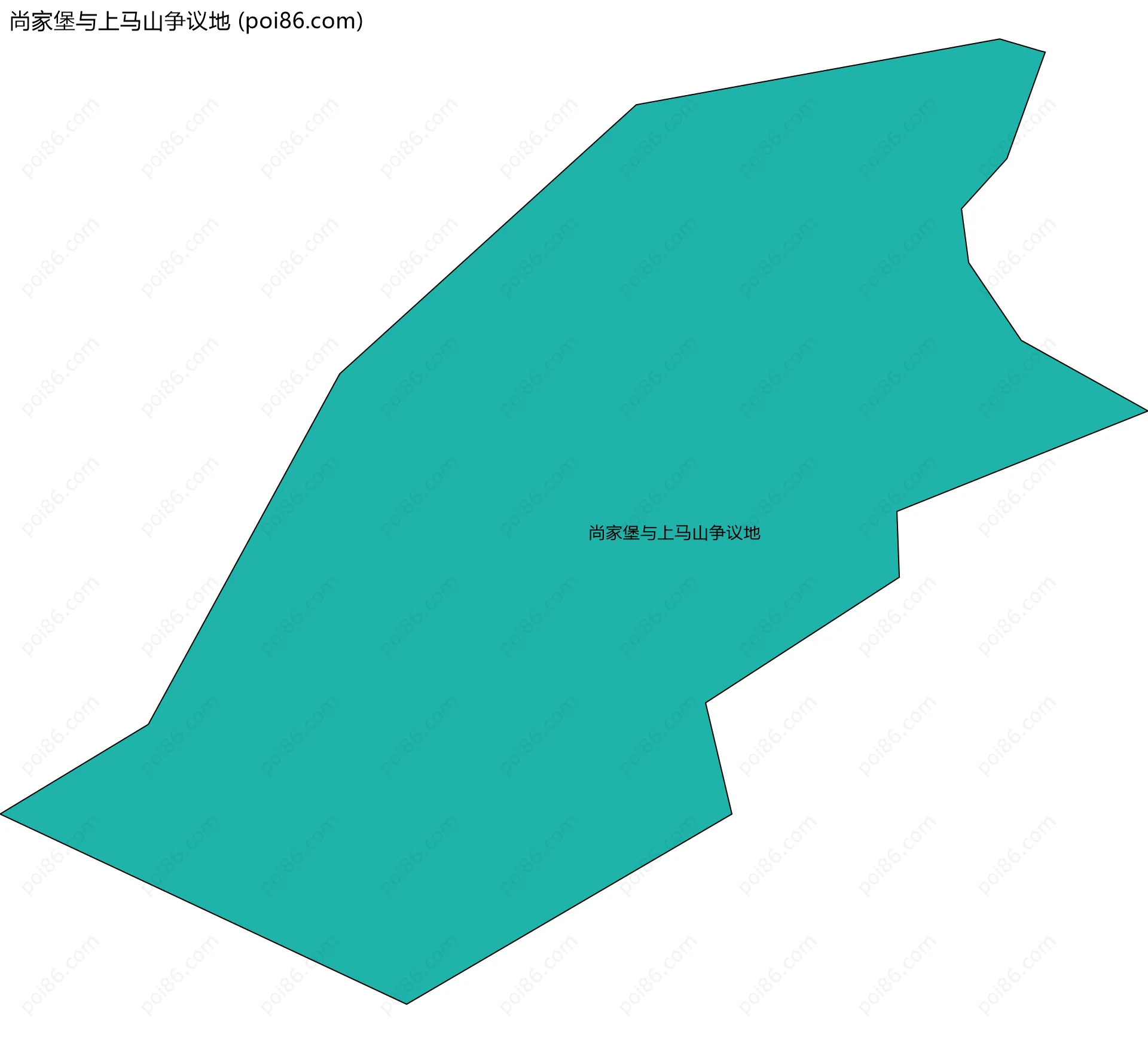 尚家堡与上马山争议地边界地图