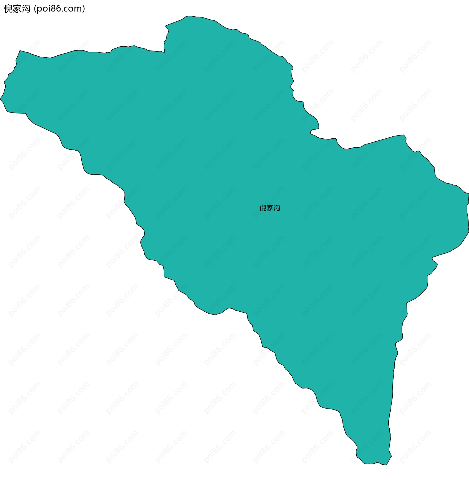 倪家沟边界地图