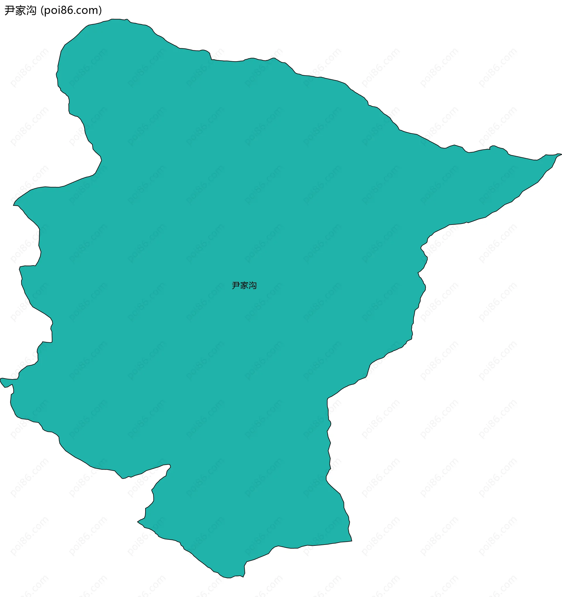 尹家沟边界地图