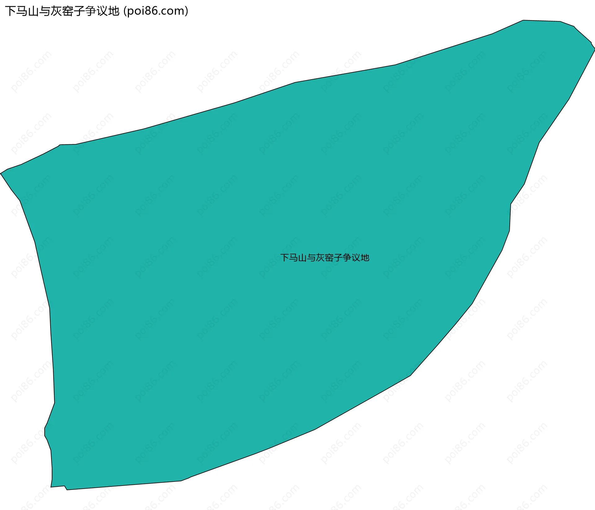 下马山与灰窑子争议地边界地图
