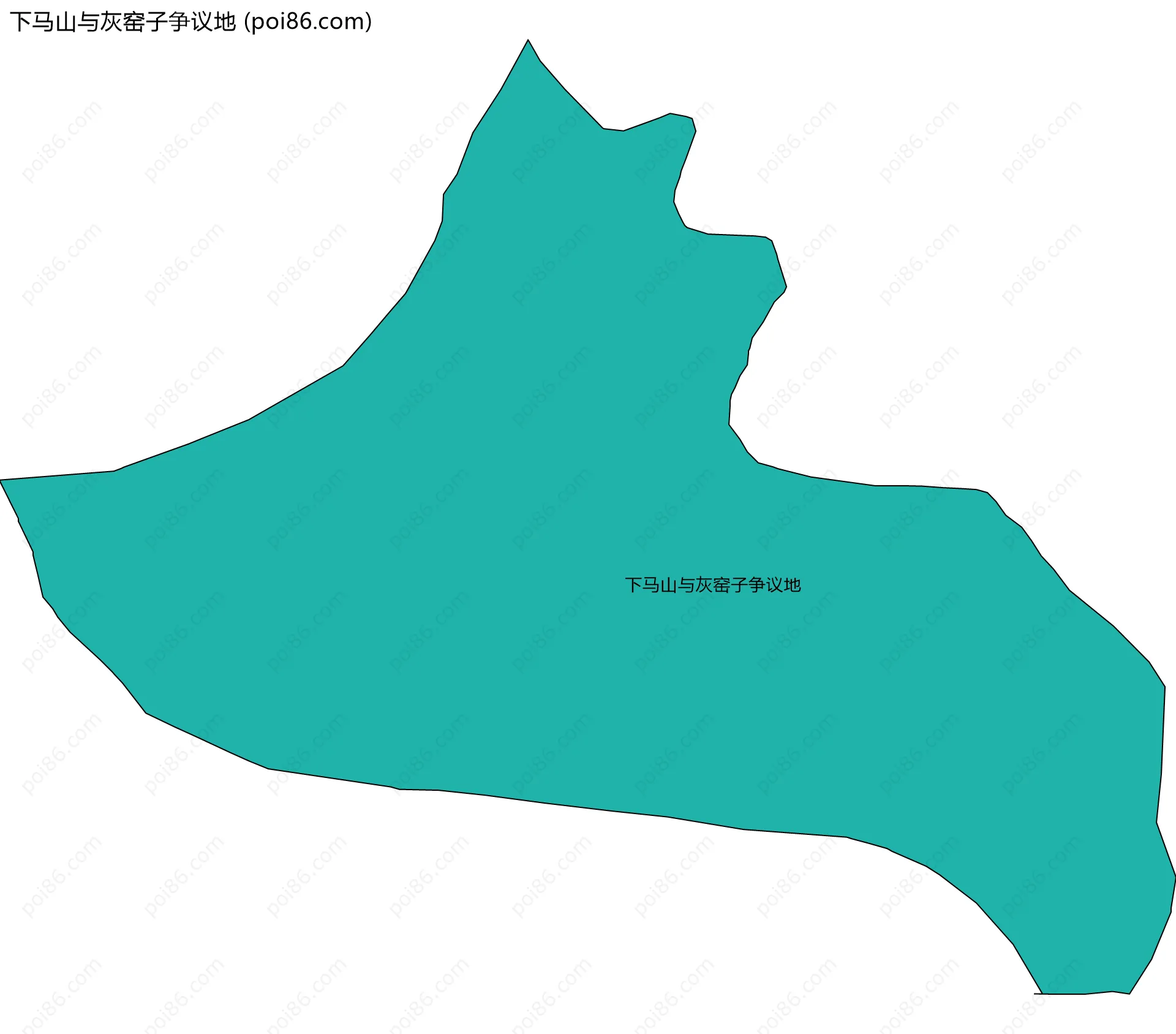 下马山与灰窑子争议地边界地图