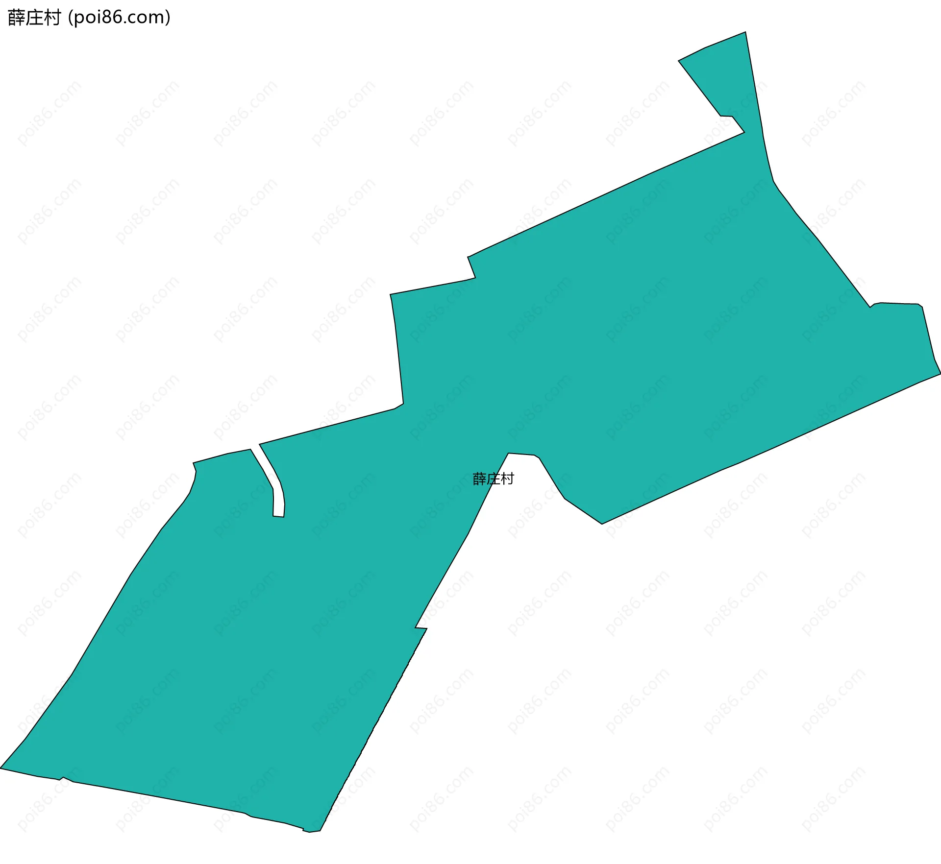 薛庄村边界地图