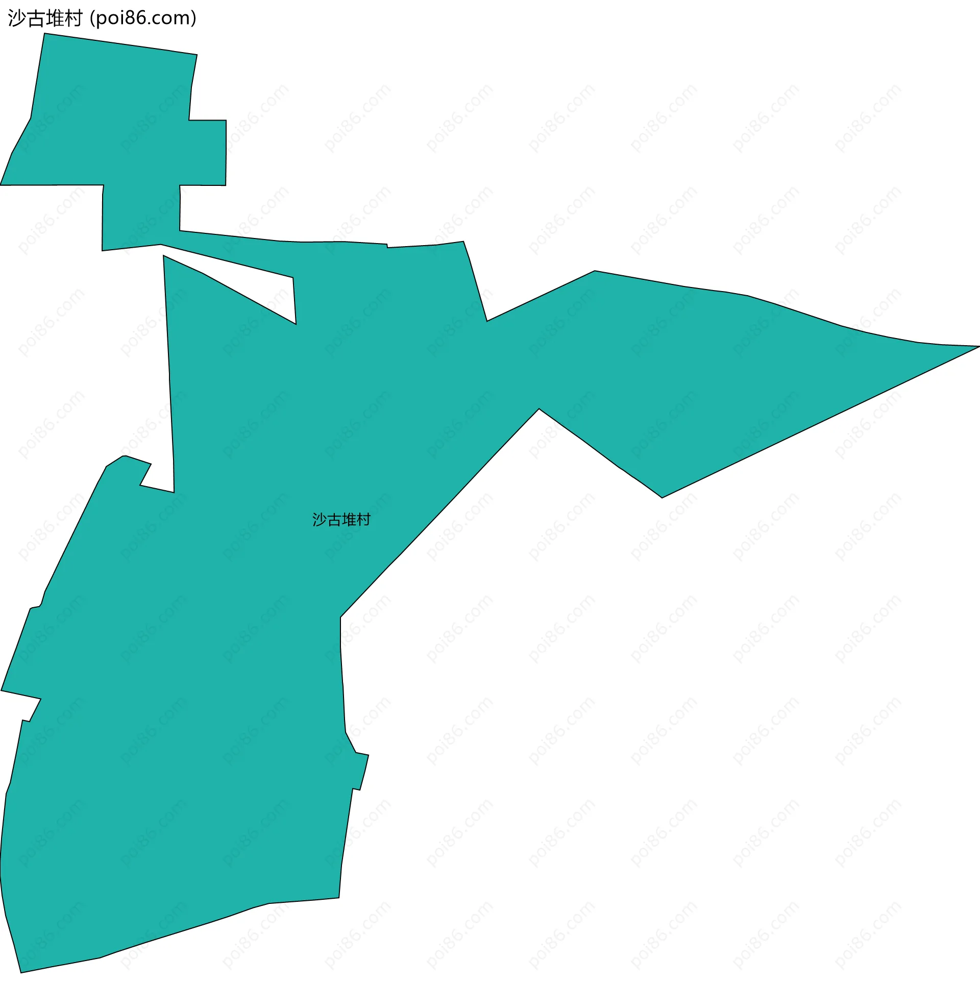 沙古堆村边界地图
