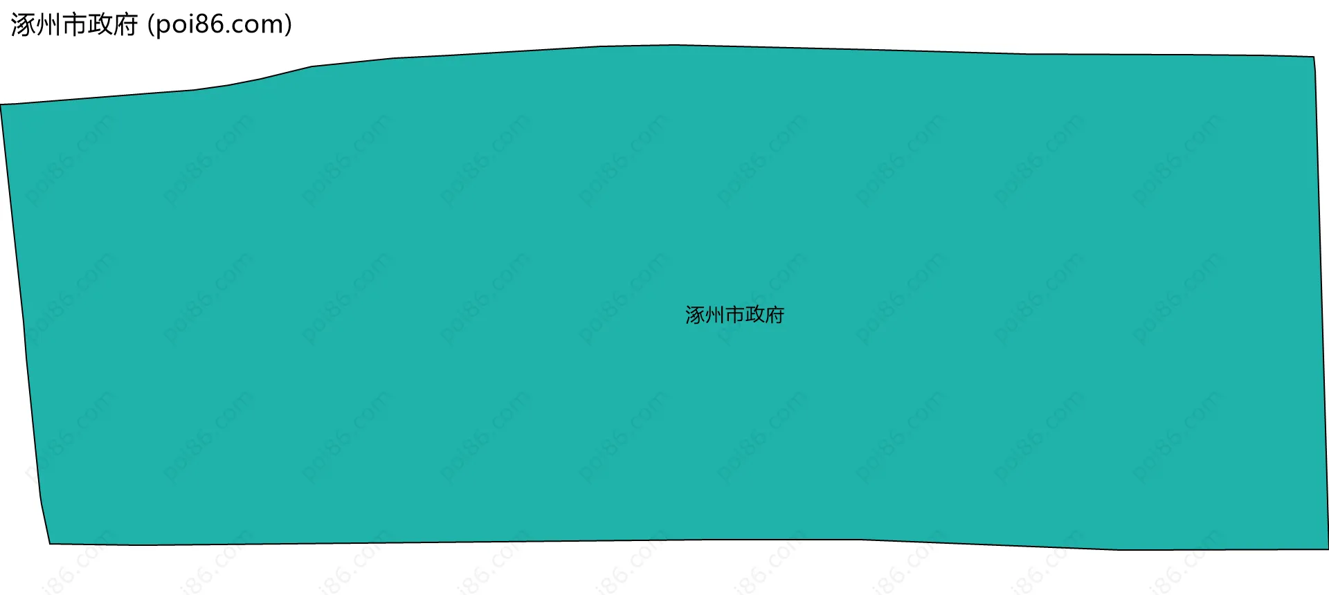 涿州市政府边界地图