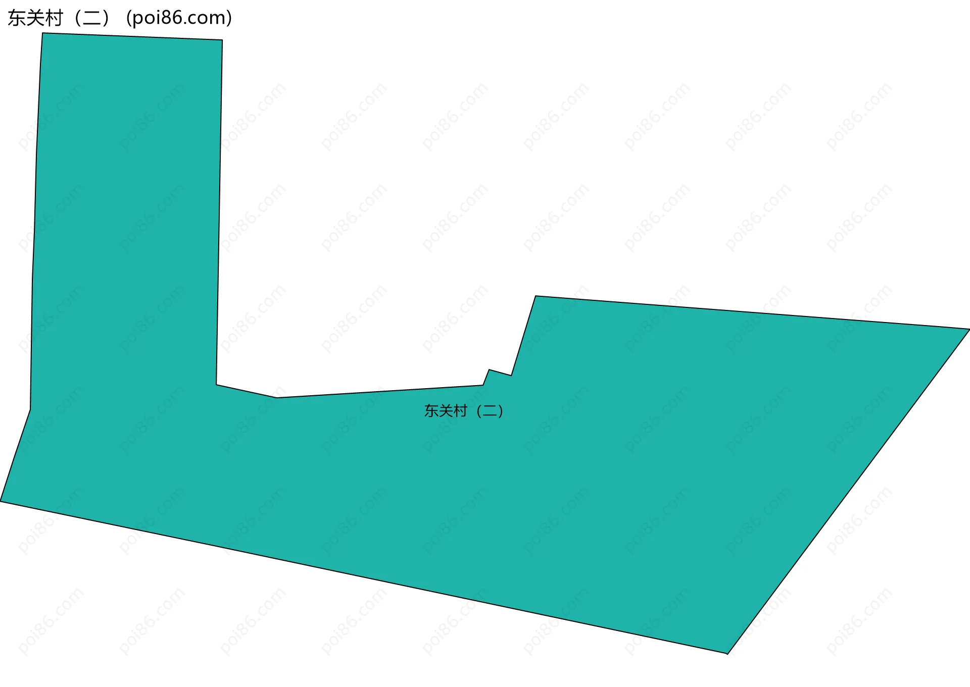 东关村（二）边界地图