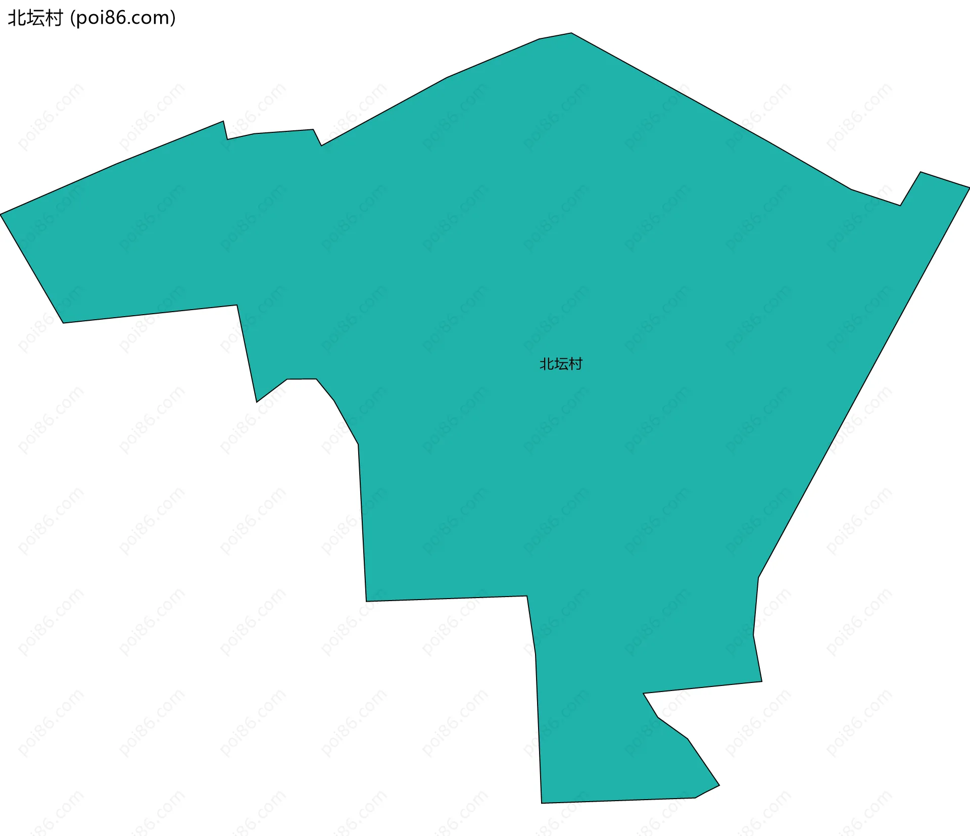 北坛村边界地图