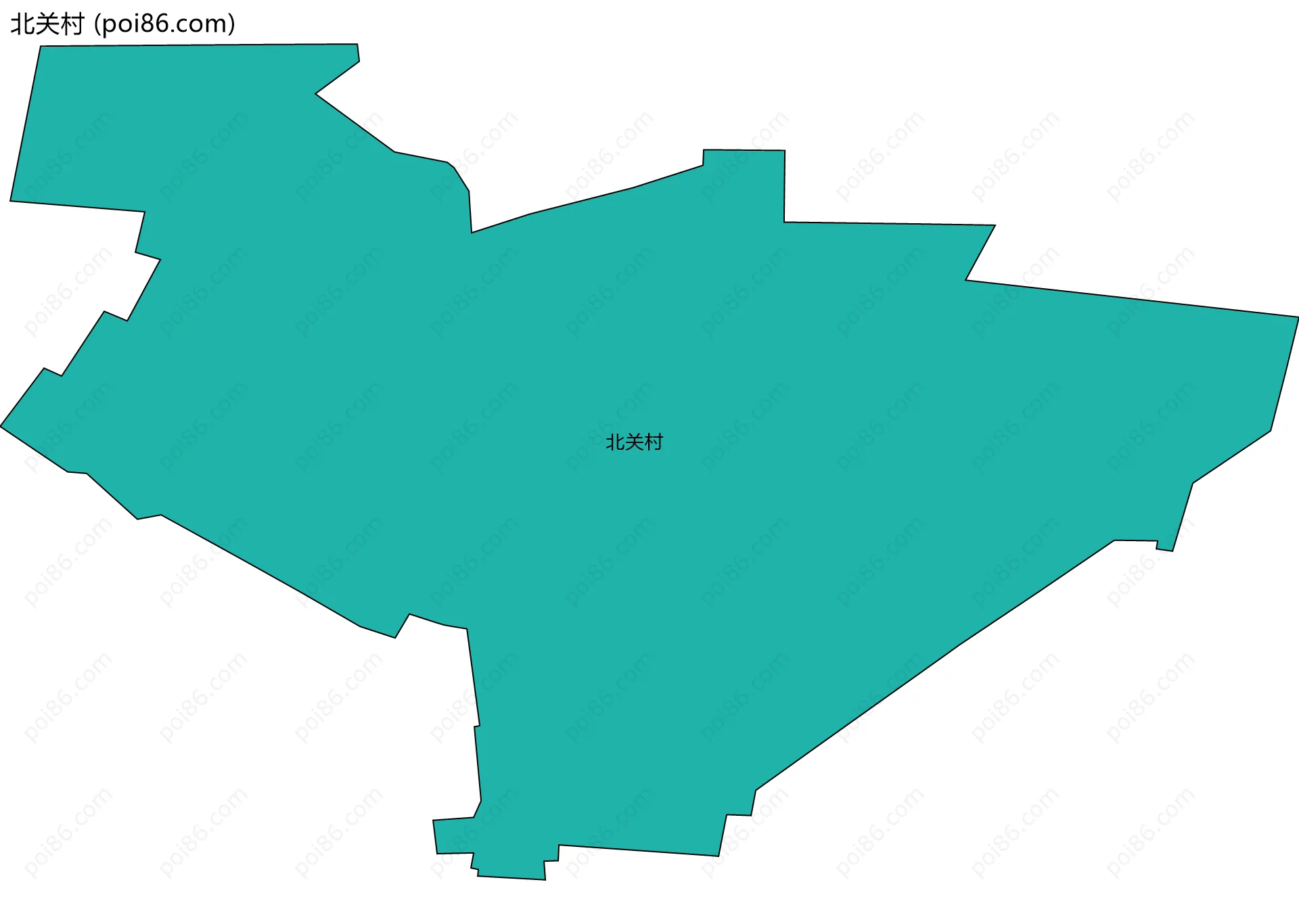 北关村边界地图