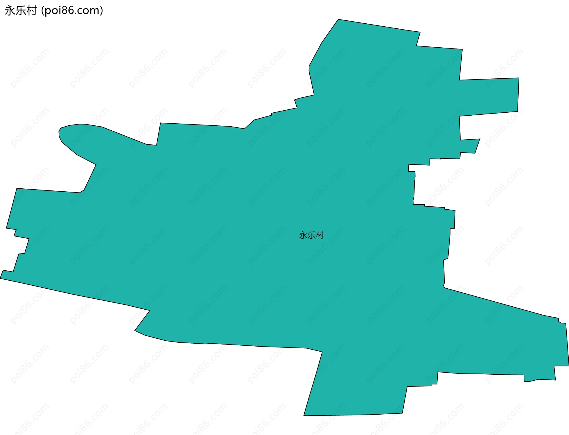 永乐村边界地图