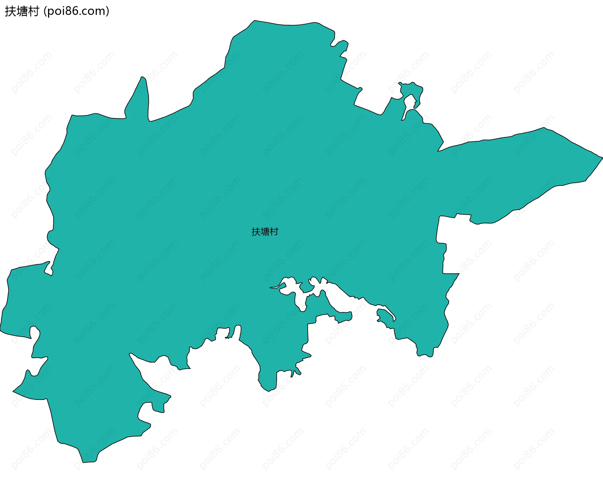扶塘村边界地图