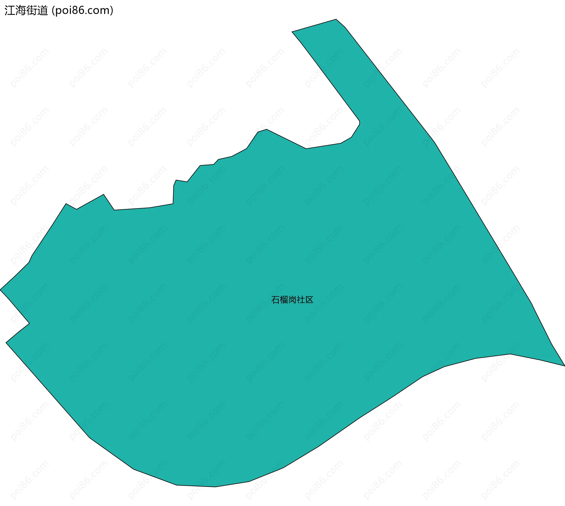 江海街道边界地图(五级行政区划)