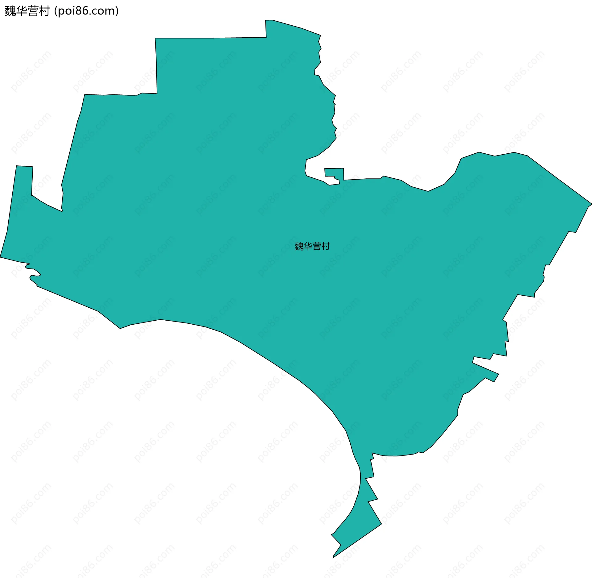 魏华营村边界地图