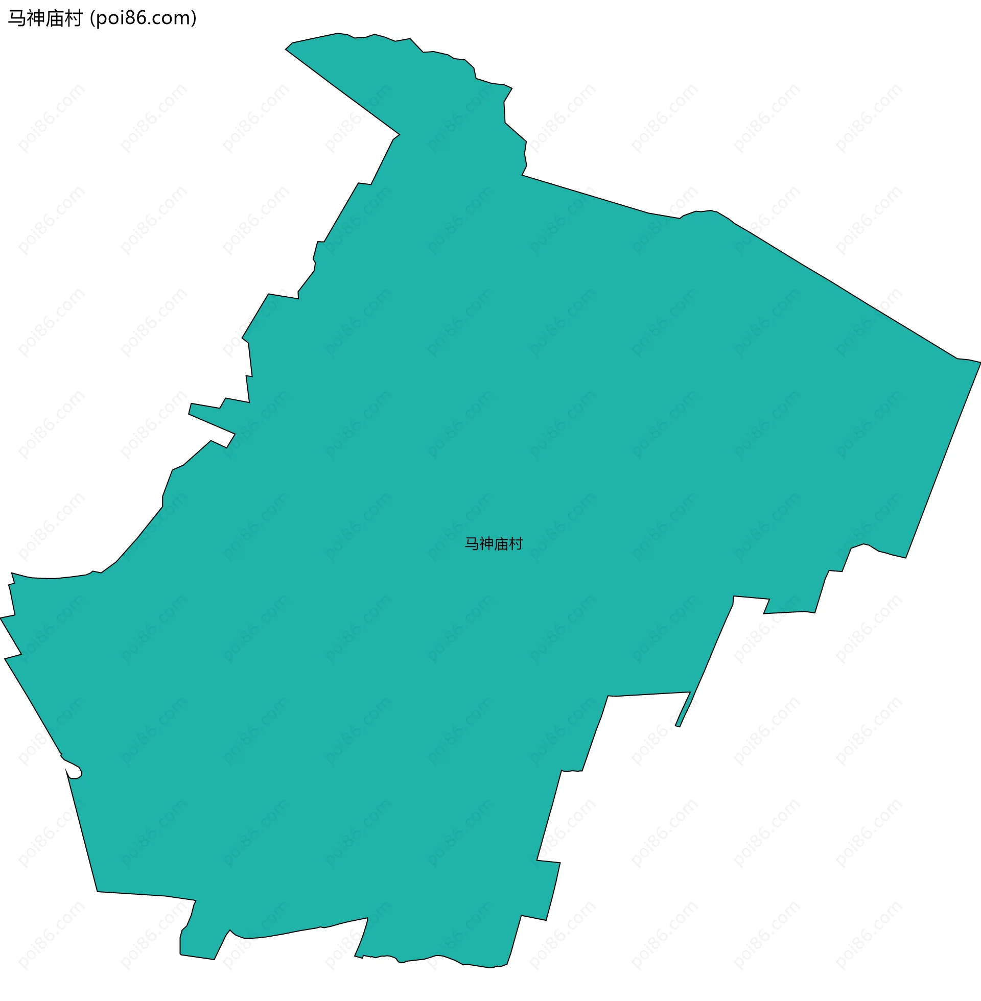 马神庙村边界地图