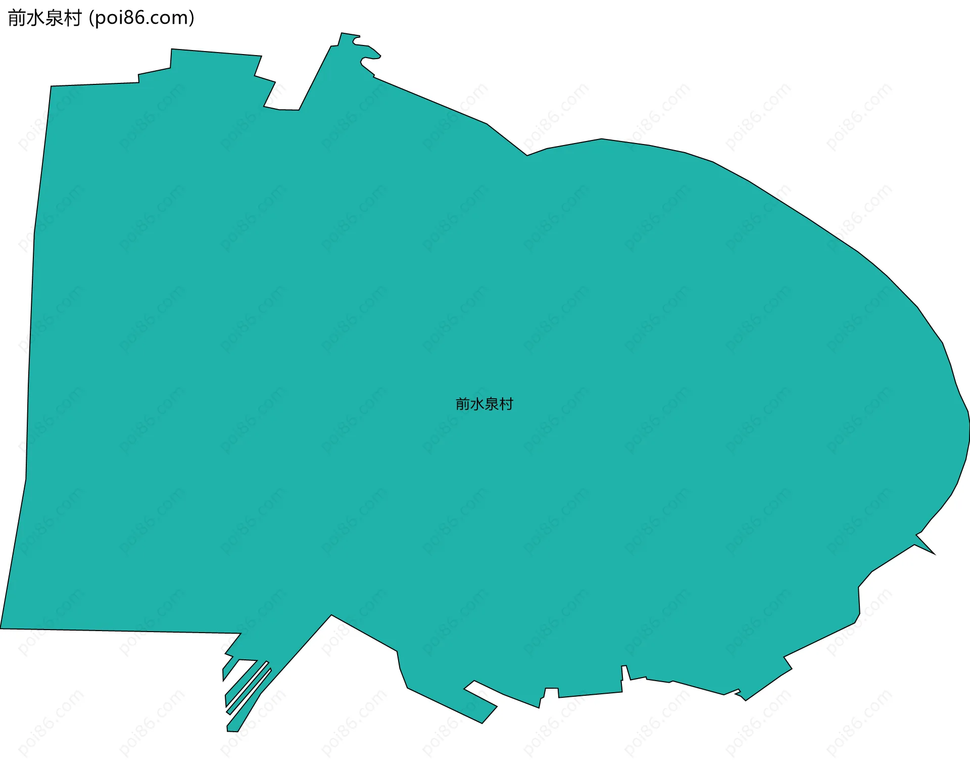 前水泉村边界地图