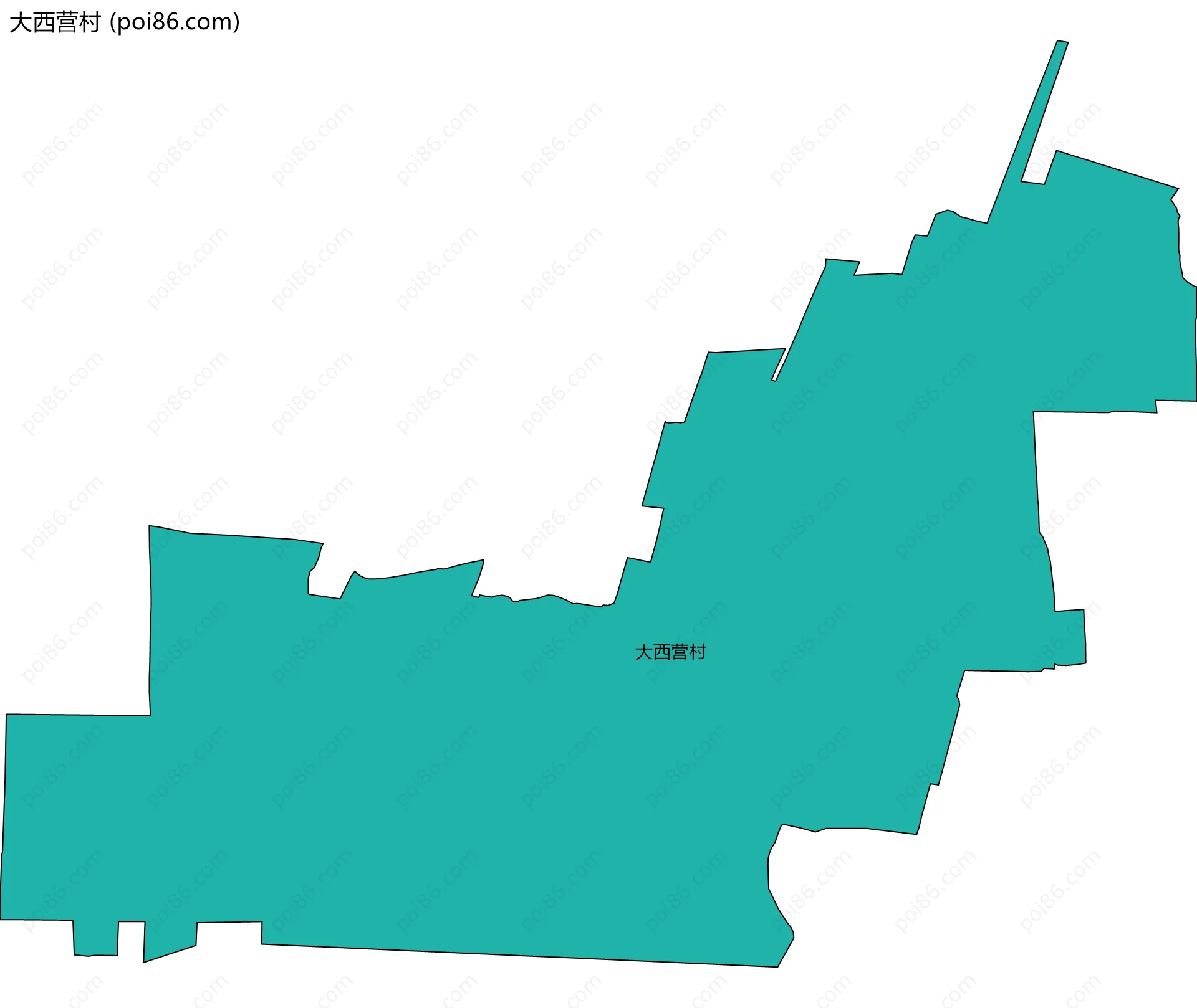 大西营村边界地图