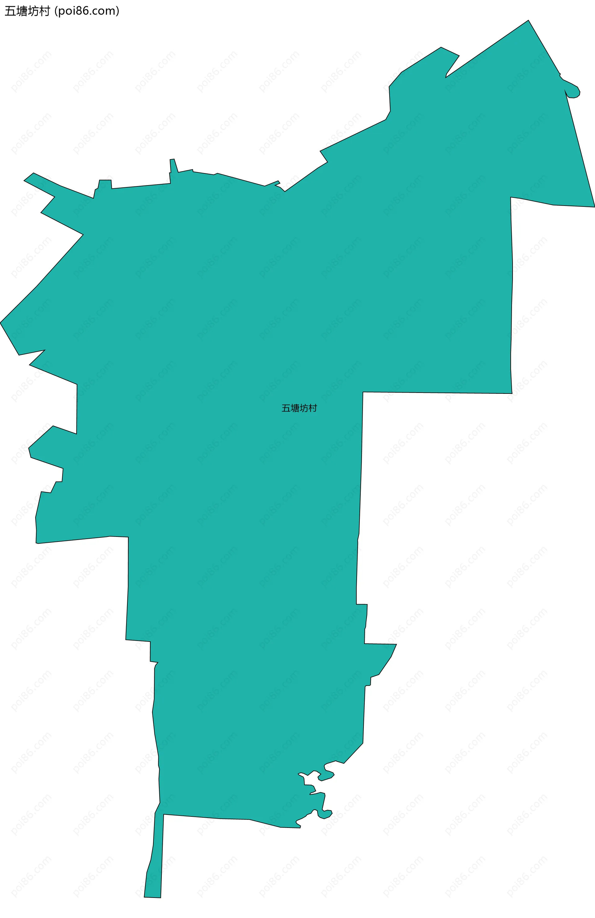 五塘坊村边界地图