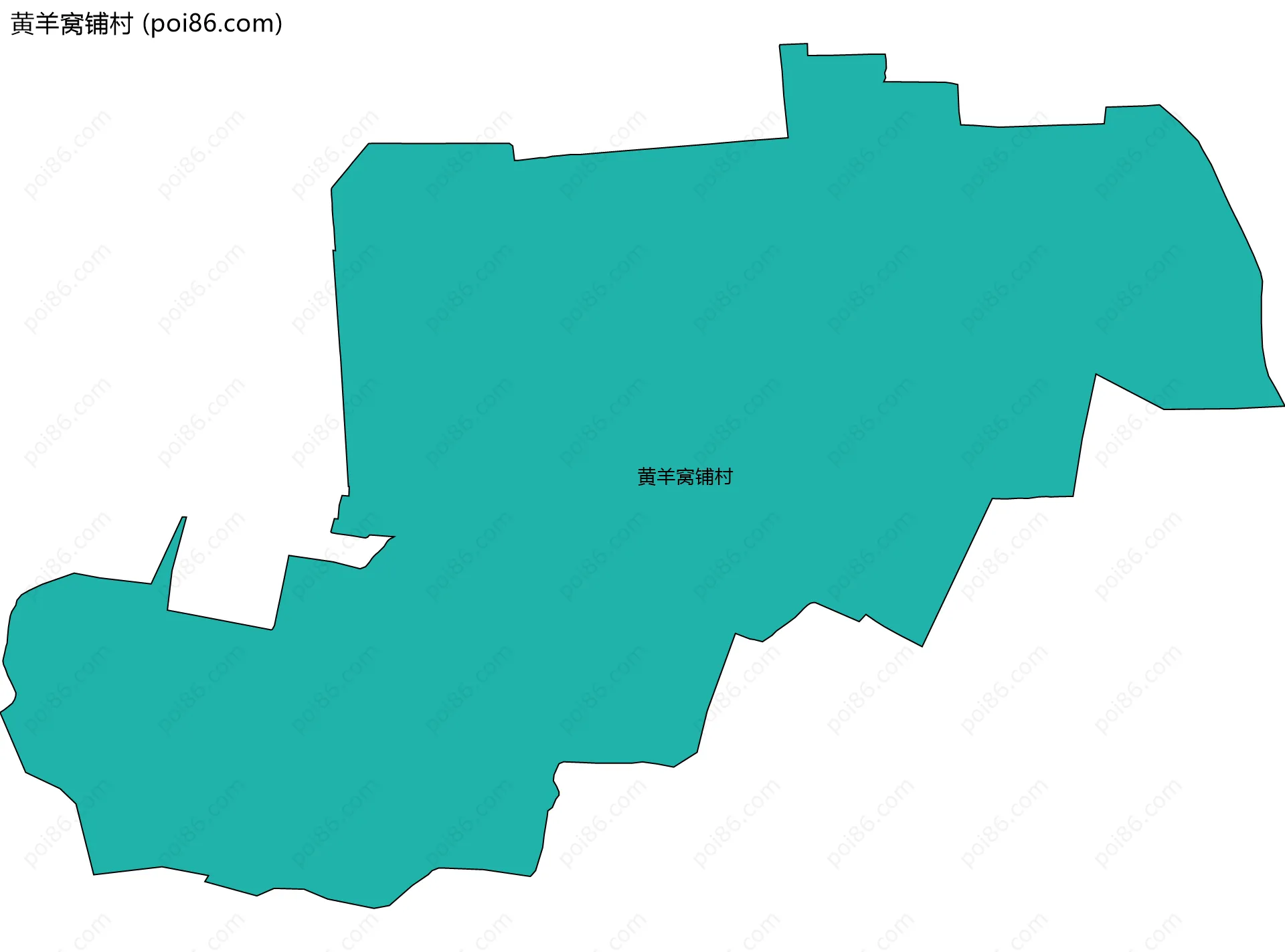 黄羊窝铺村边界地图