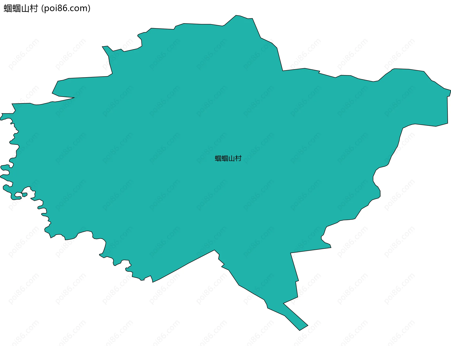 蝈蝈山村边界地图