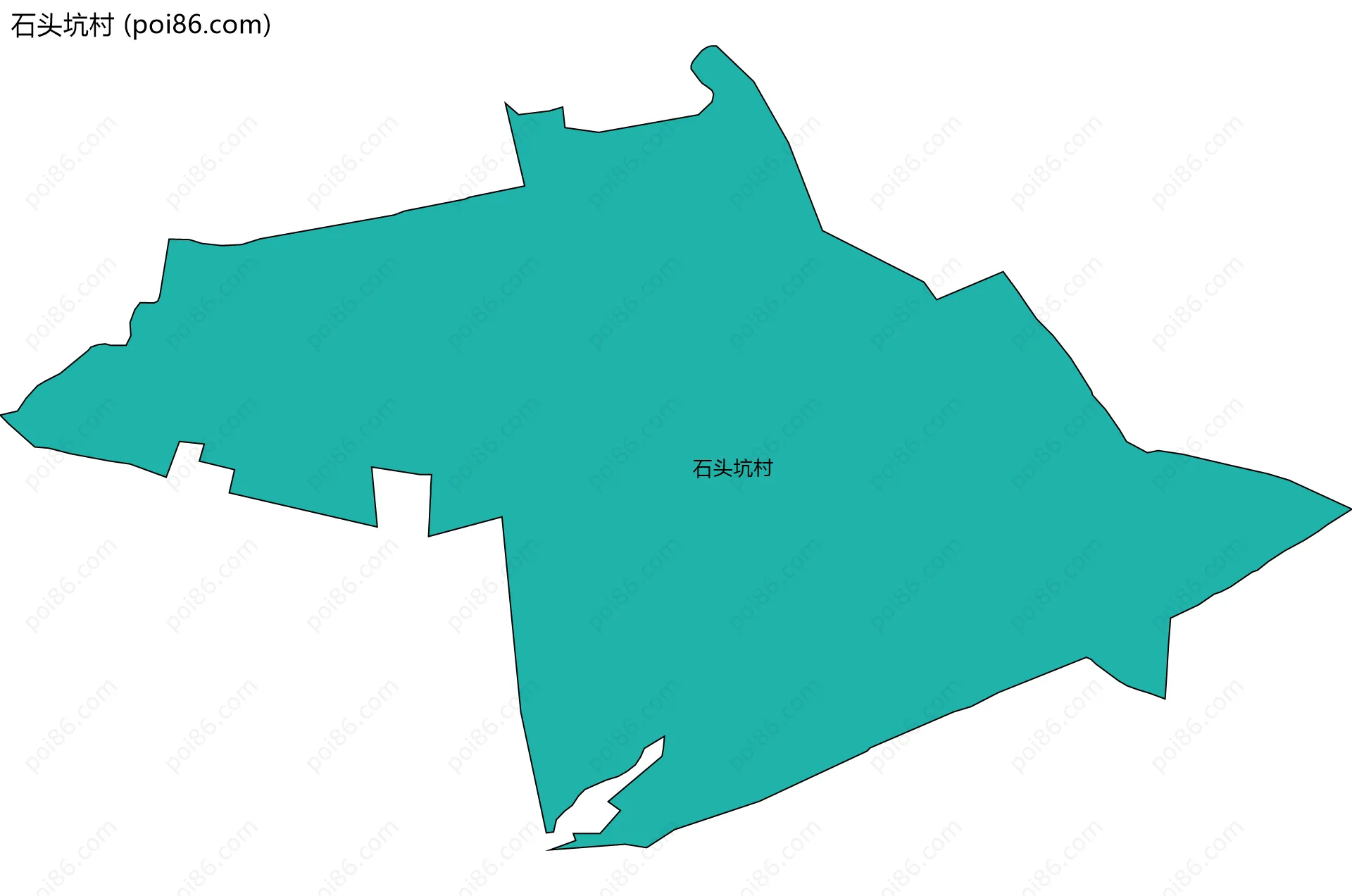 石头坑村边界地图