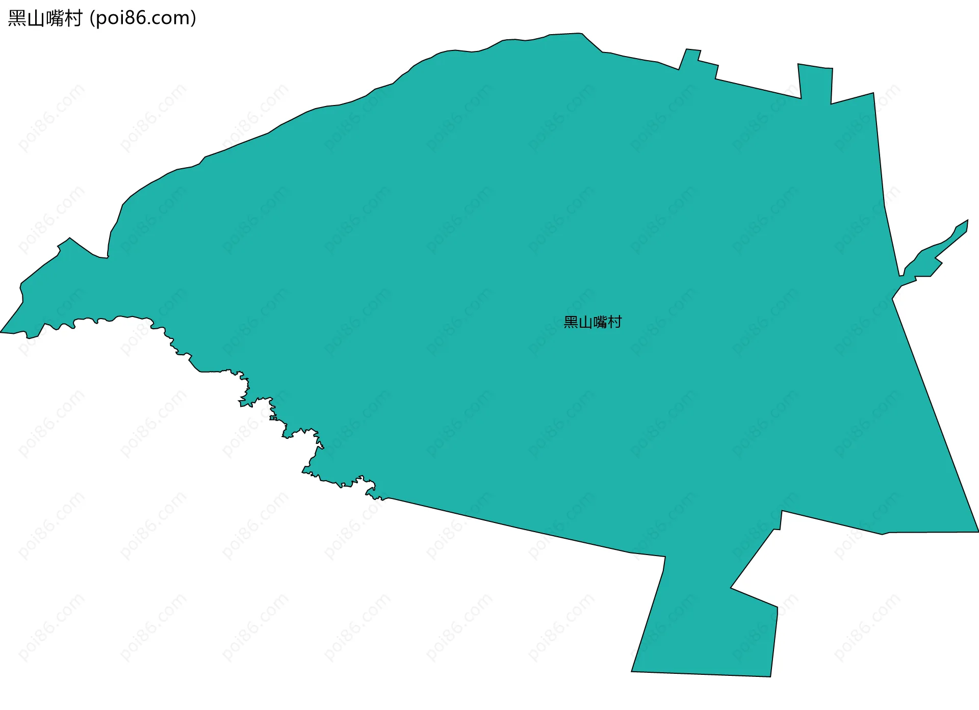 黑山嘴村边界地图
