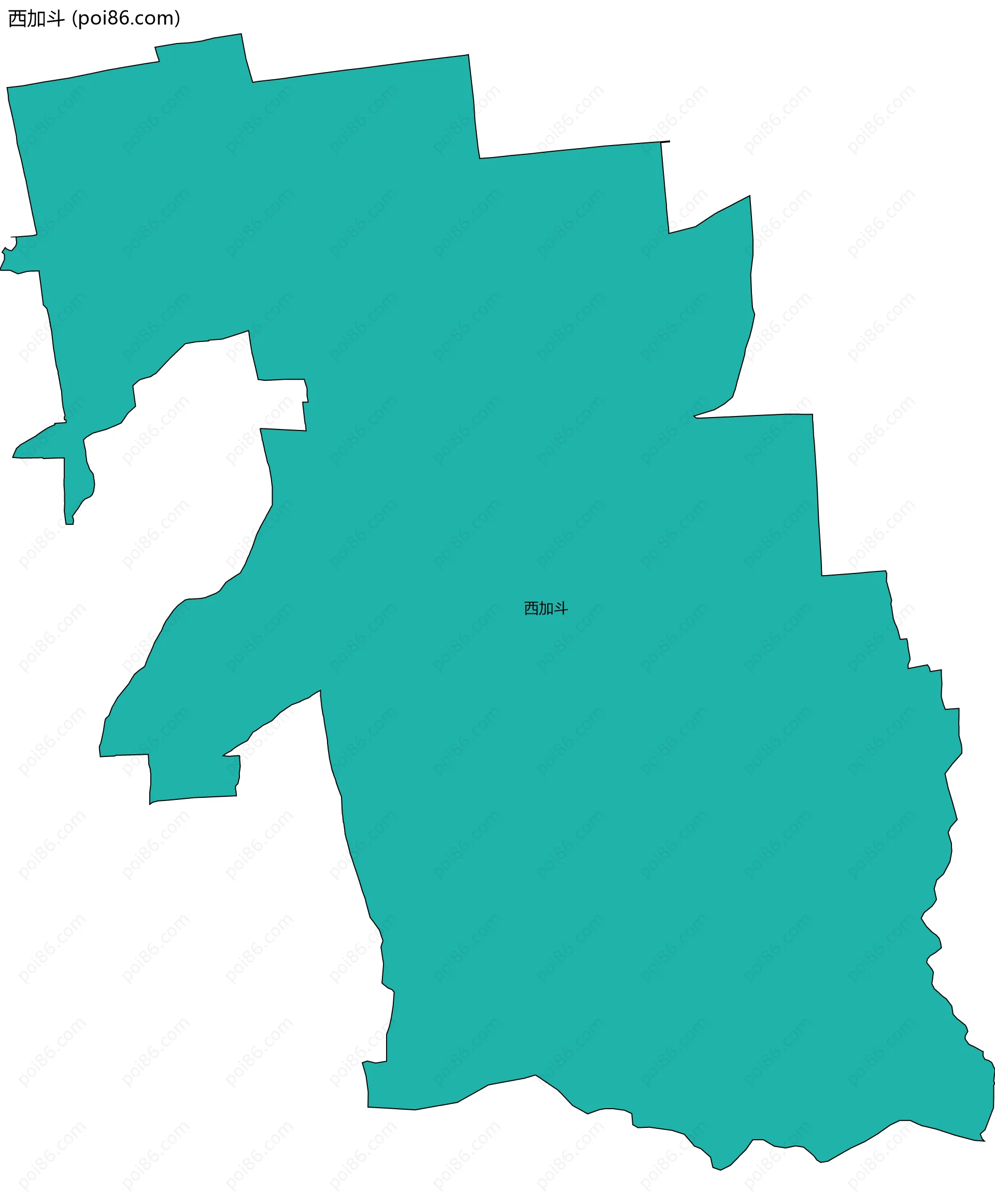 西加斗边界地图