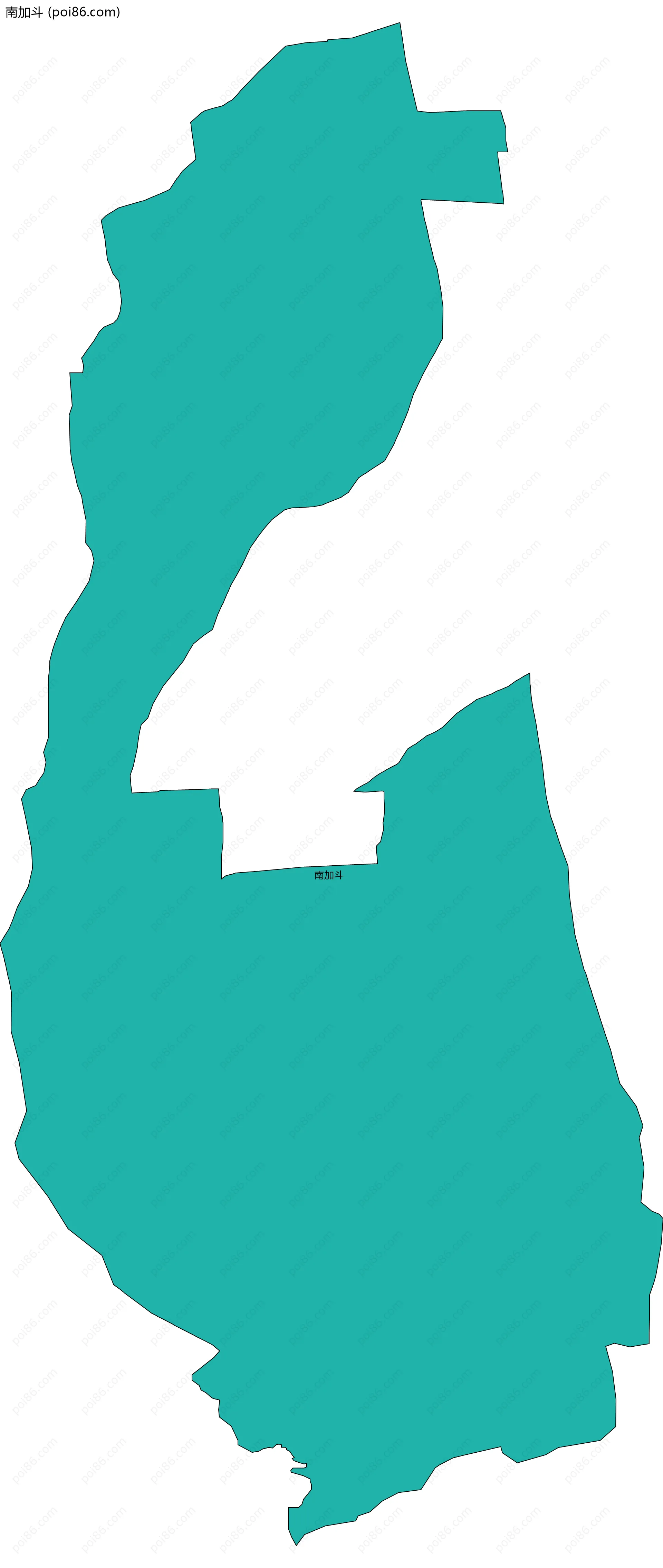 南加斗边界地图