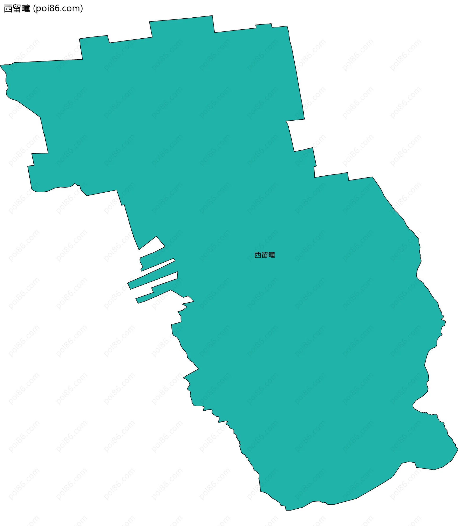 西留疃边界地图