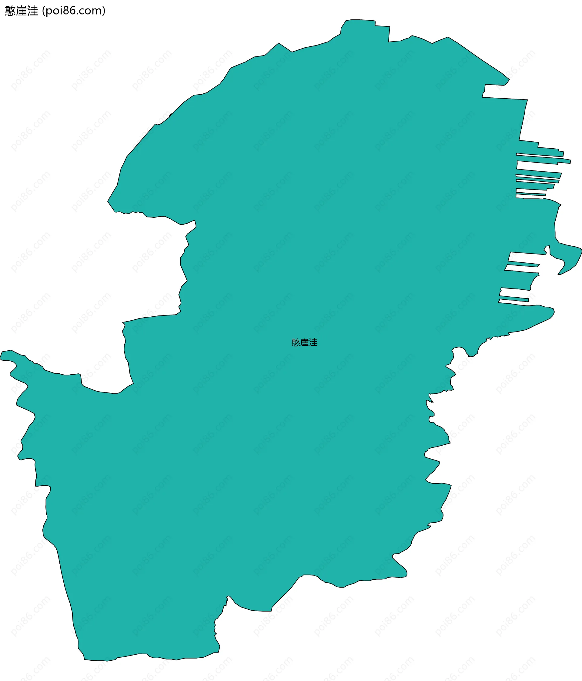 憨崖洼边界地图