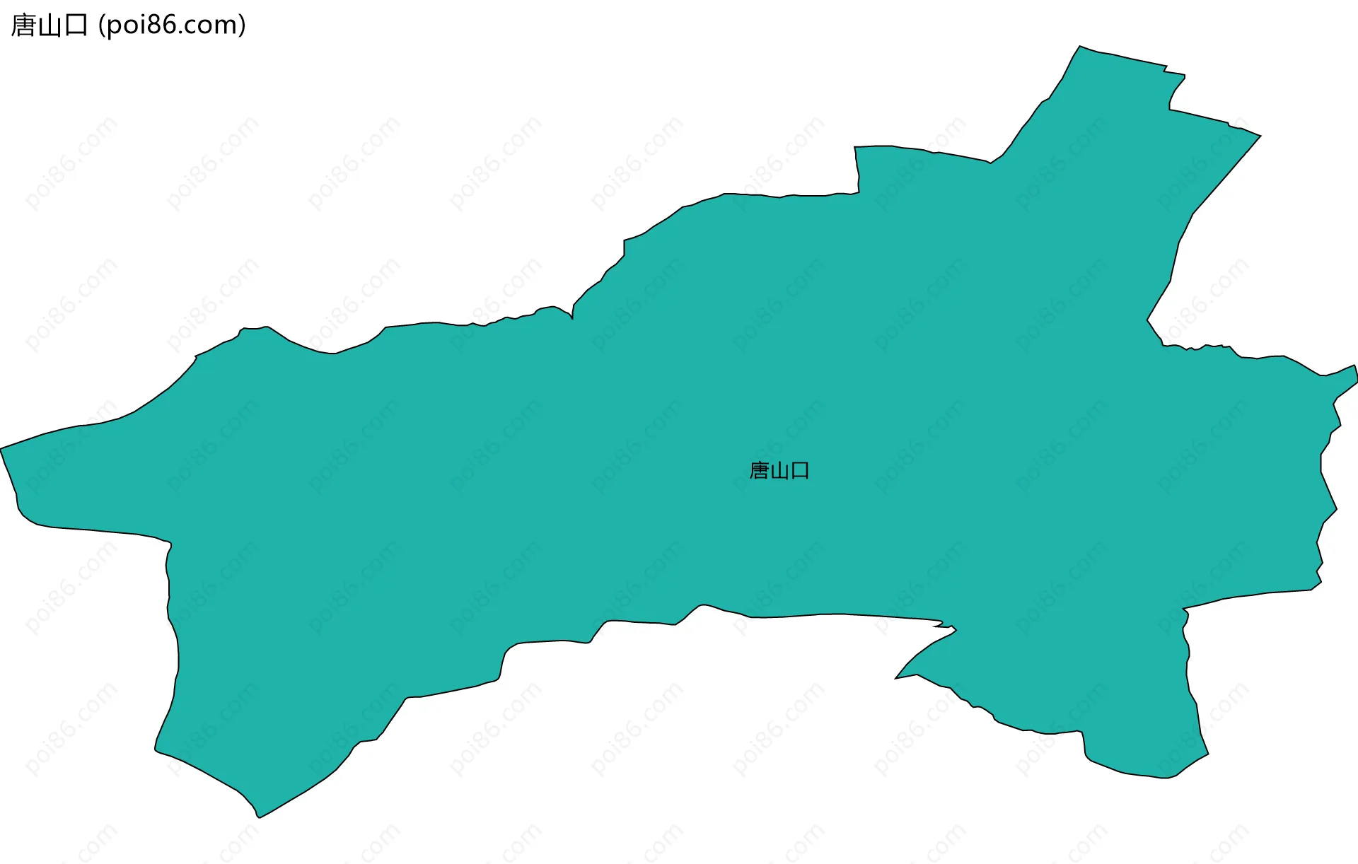 唐山口边界地图