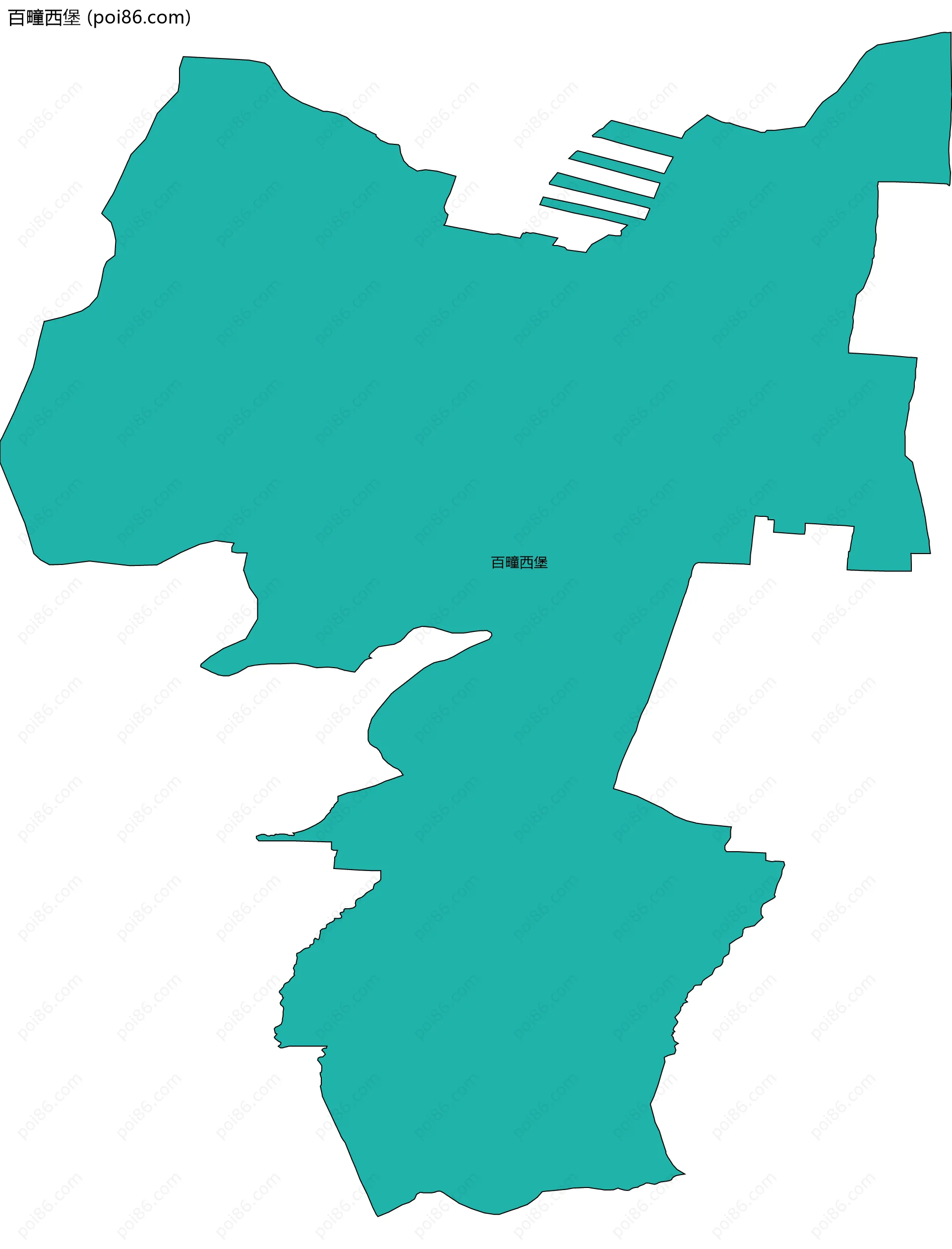 百疃西堡边界地图